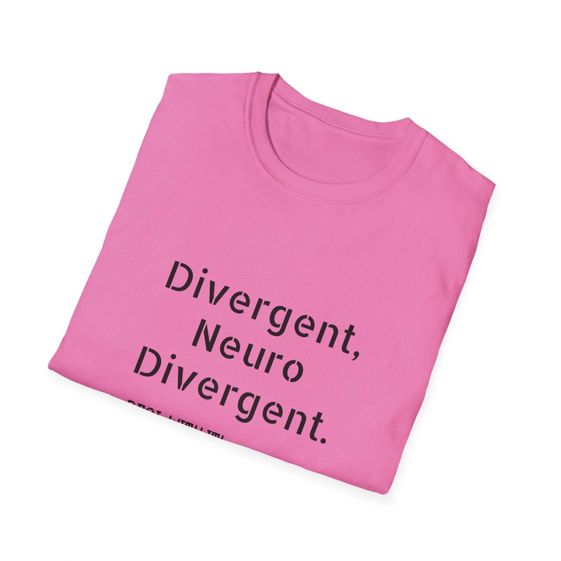 Divergent Neuro T-Shirt - Unisex Softstyle Tee for Neurodivergent Pride - The Dreamer's Bookshop.