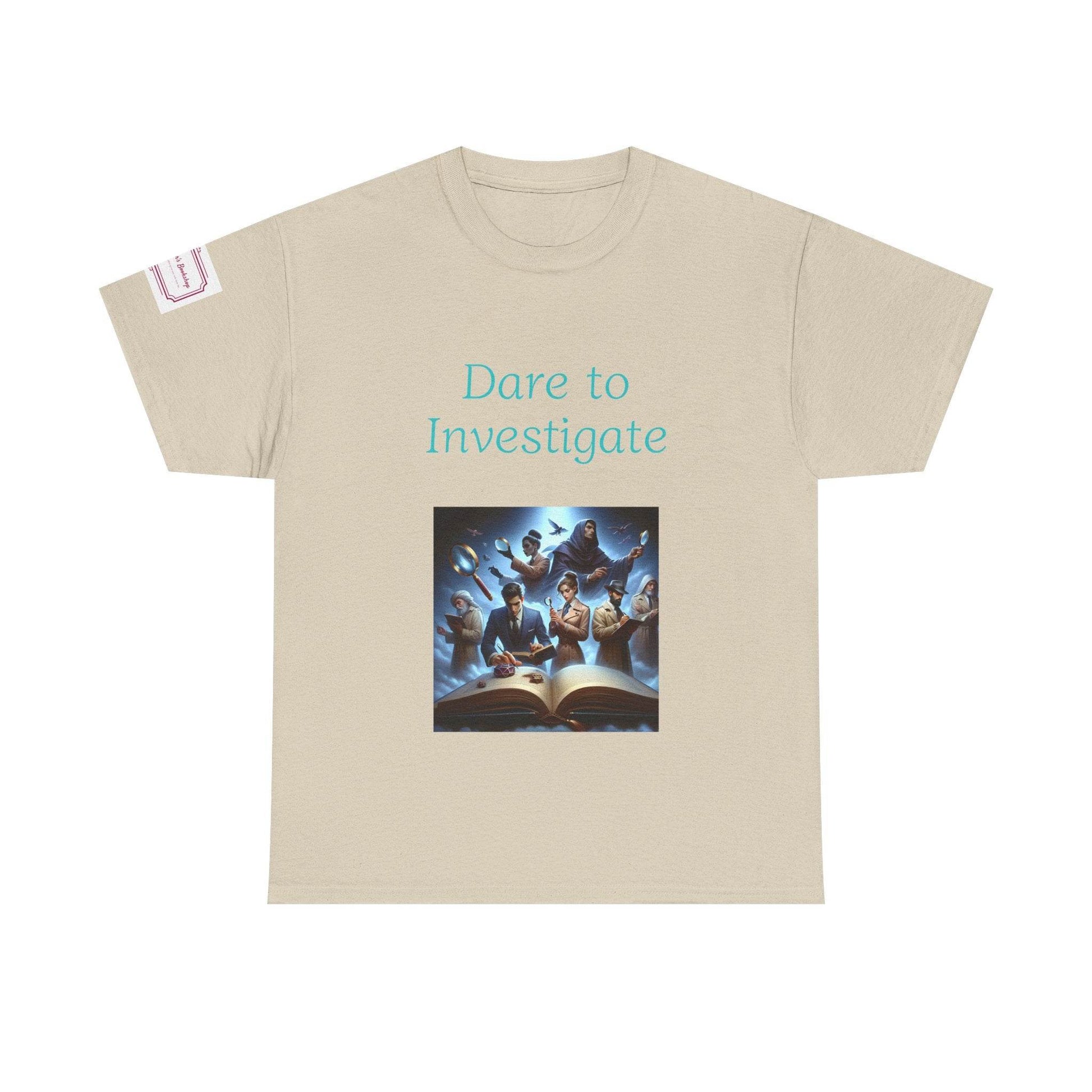 Investigate - Unisex Heavy Cotton Tee - Crime/Mystery Books - The Dreamer's Bookshop.