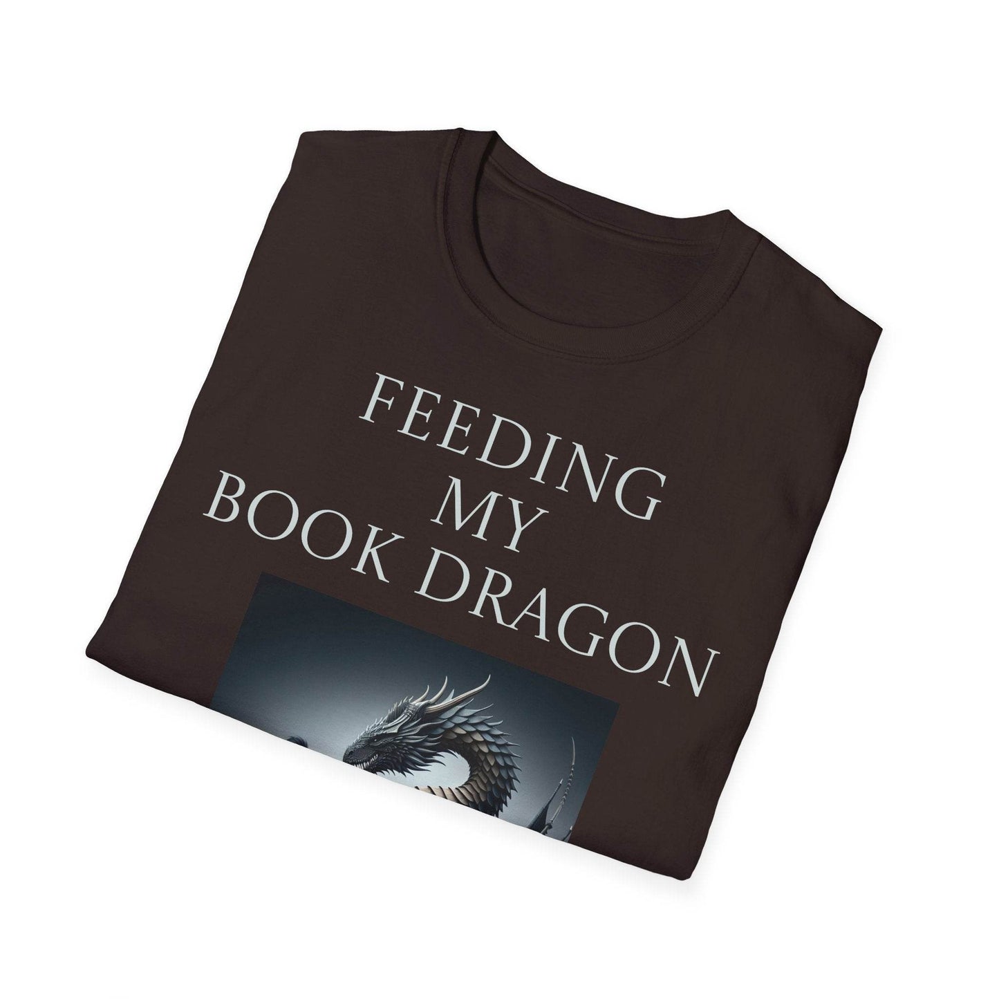 Inspirational Unisex Softstyle T-Shirt - 'Feeding' Book Lover Design - The Dreamer's Bookshop.