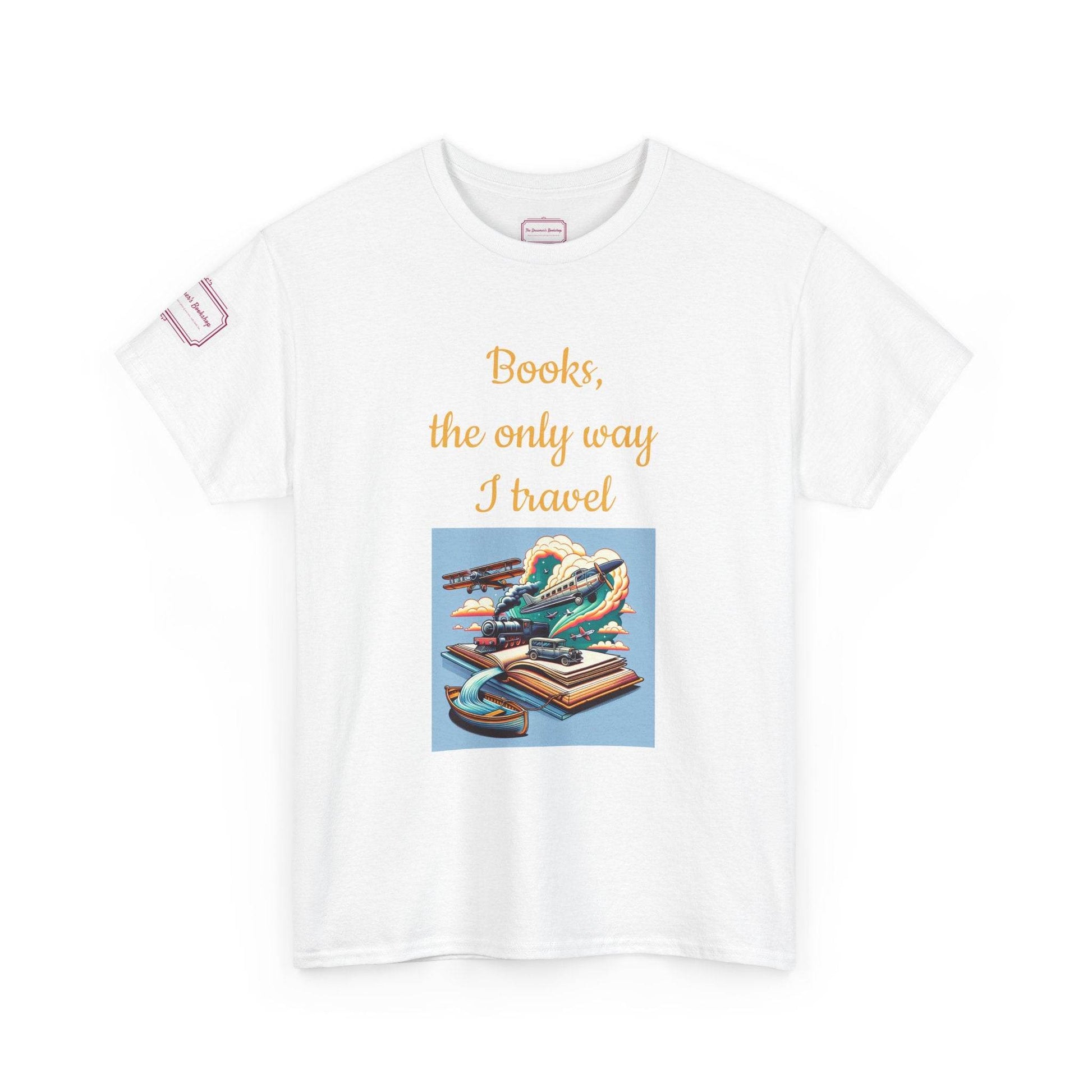 Travel - Unisex Heavy Cotton Tee - Perfect for Book Lovers - The Dreamer's Bookshop.
