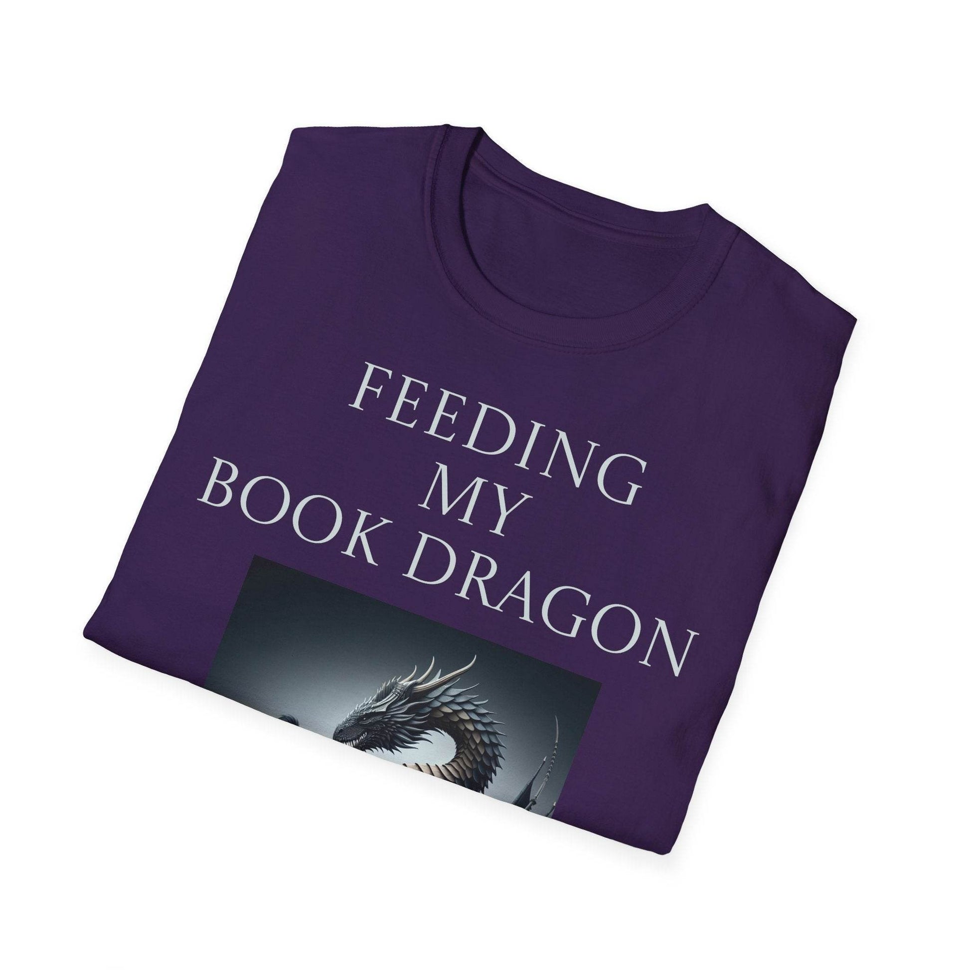 Inspirational Unisex Softstyle T-Shirt - 'Feeding' Book Lover Design - The Dreamer's Bookshop.
