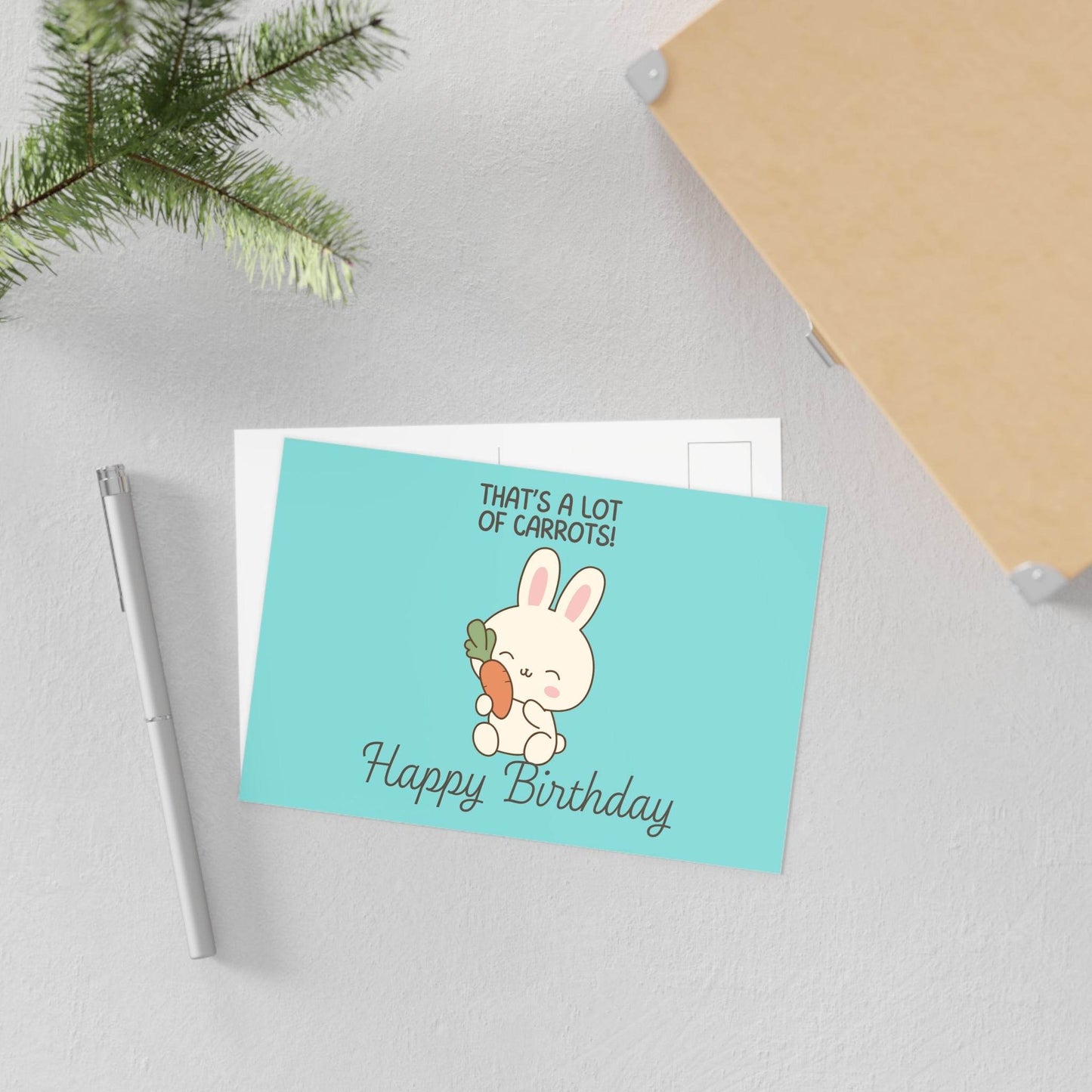 The Dreamer's Bookshop Cute "Lot of Carrots" Bunny Birthday Card - The Dreamer's Bookshop.