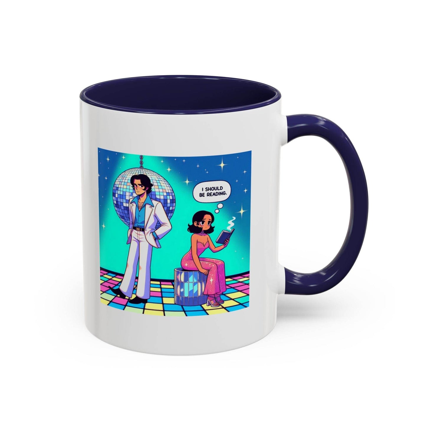 Party Vibe Accent Coffee Mug - Fun Reading Motivation Design - The Dreamer's Bookshop.