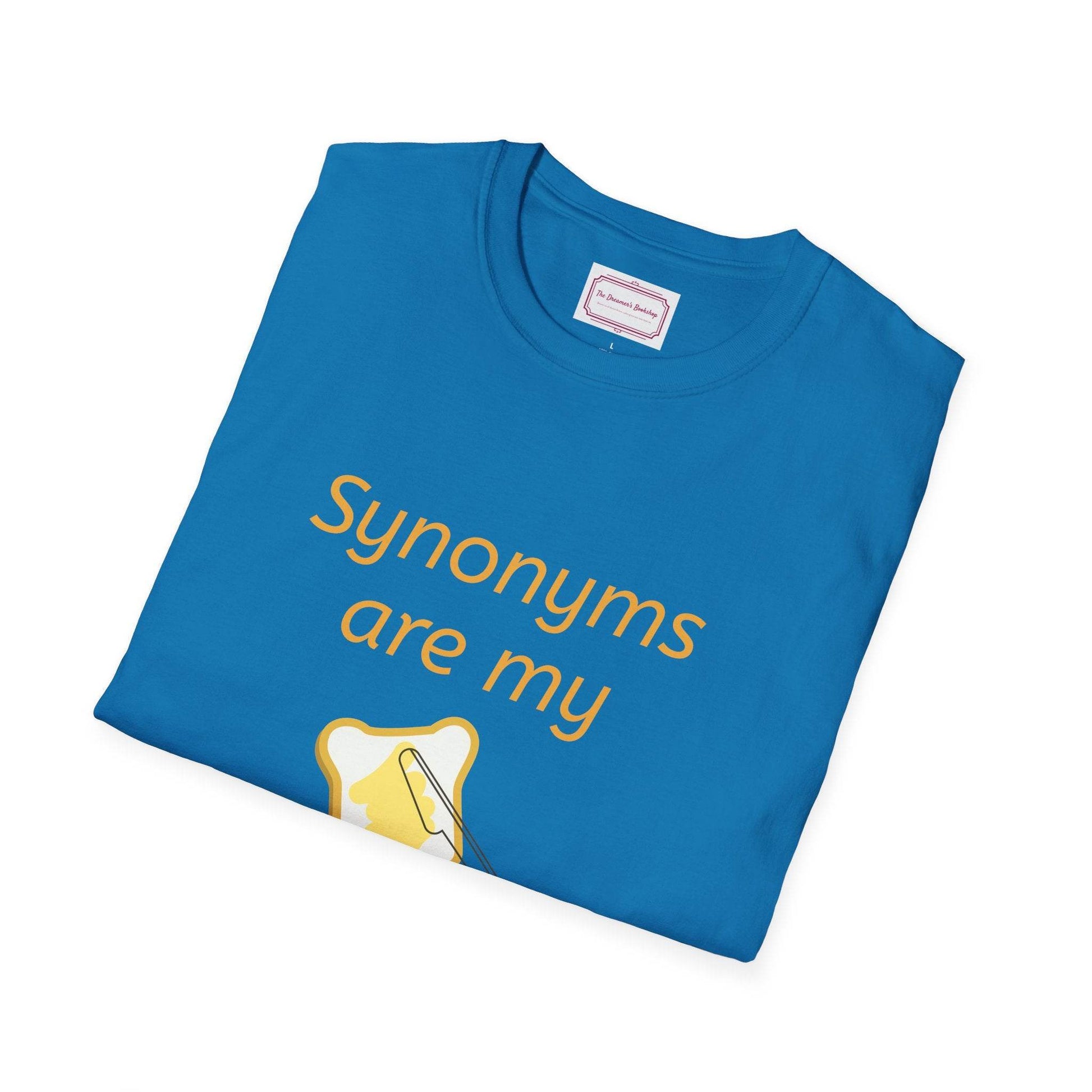 Synonyms Are My Jam Unisex Softstyle T-Shirt - Perfect Gift for Word Lovers - The Dreamer's Bookshop.