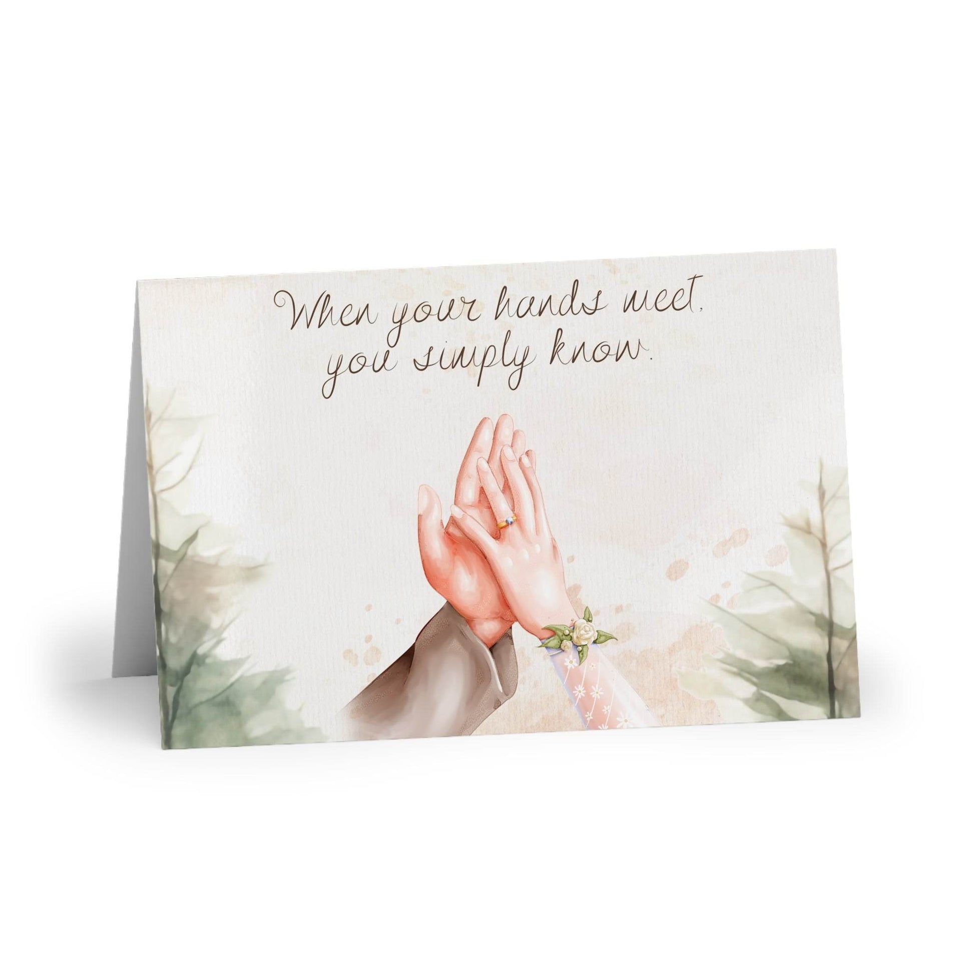 The Dreamer's Bookshop Cute "Your Hands" Wedding Card - The Dreamer's Bookshop.