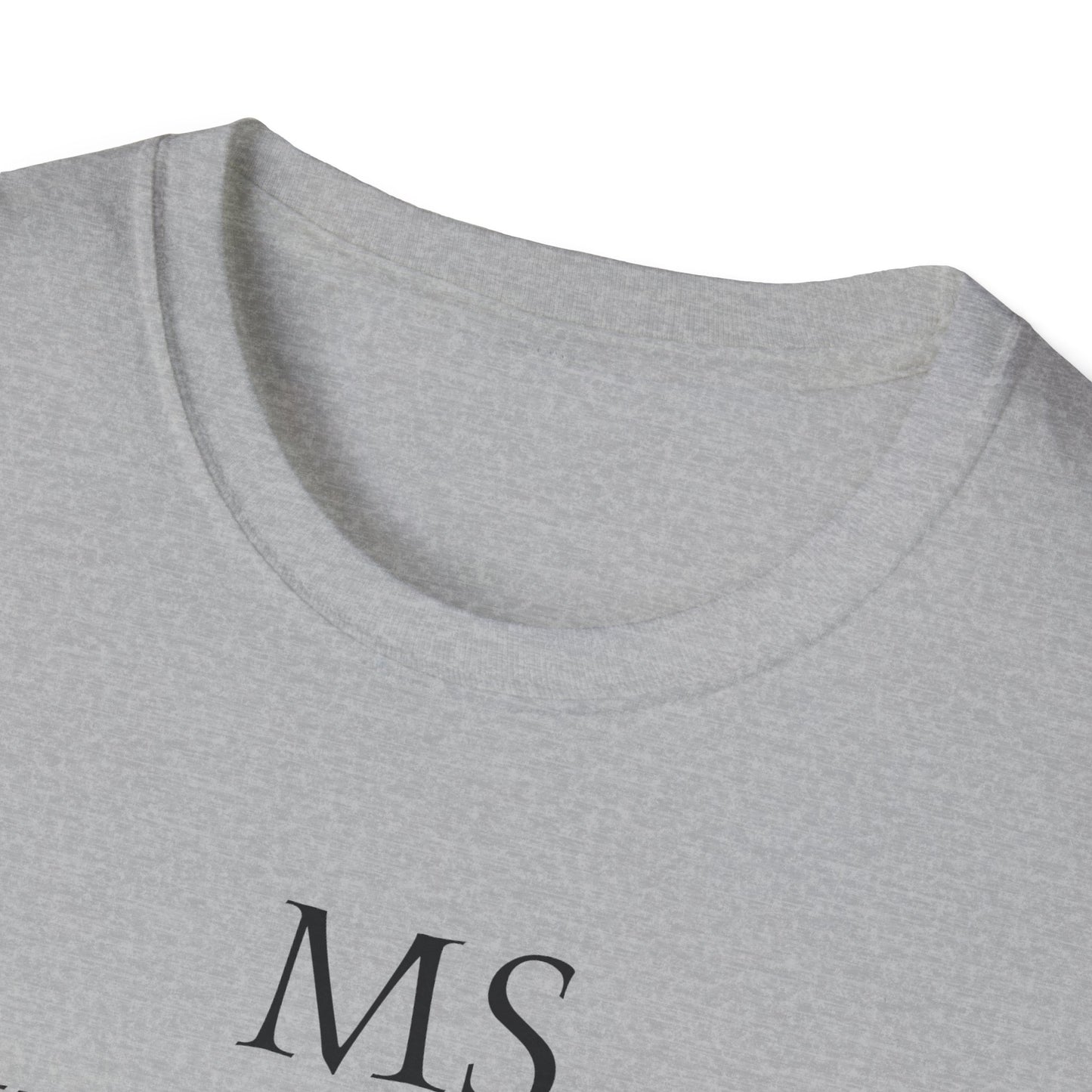 M.S. Warrior Unisex Softstyle T-Shirt - Empowering Graphic Tee for Women's Health Awareness