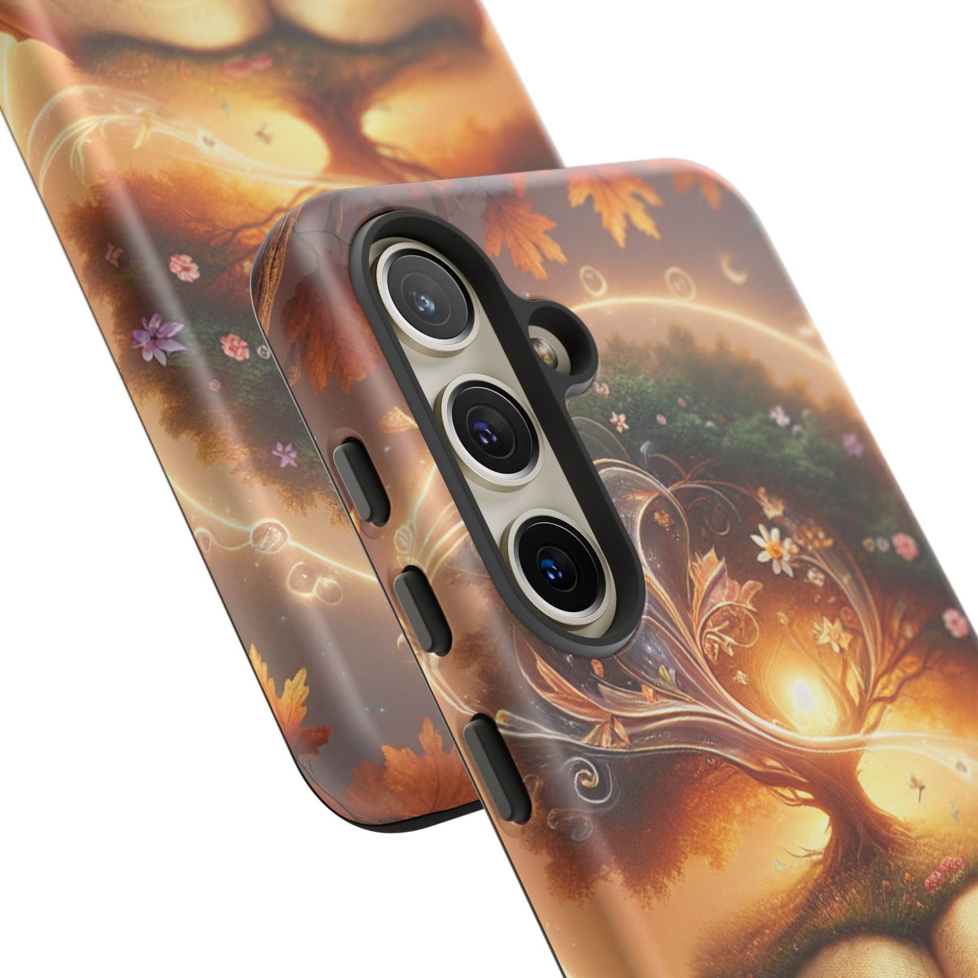 Nature-Inspired iPhone & Samsung Phone Case with Tree of Life Design - The Dreamer's Bookshop.