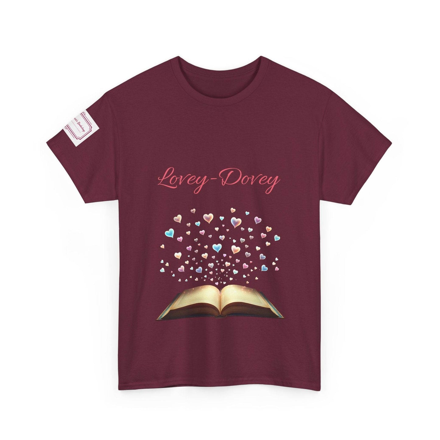 Lovey-Dovey - Unisex Heavy Cotton Tee - Sweet Romance - The Dreamer's Bookshop.