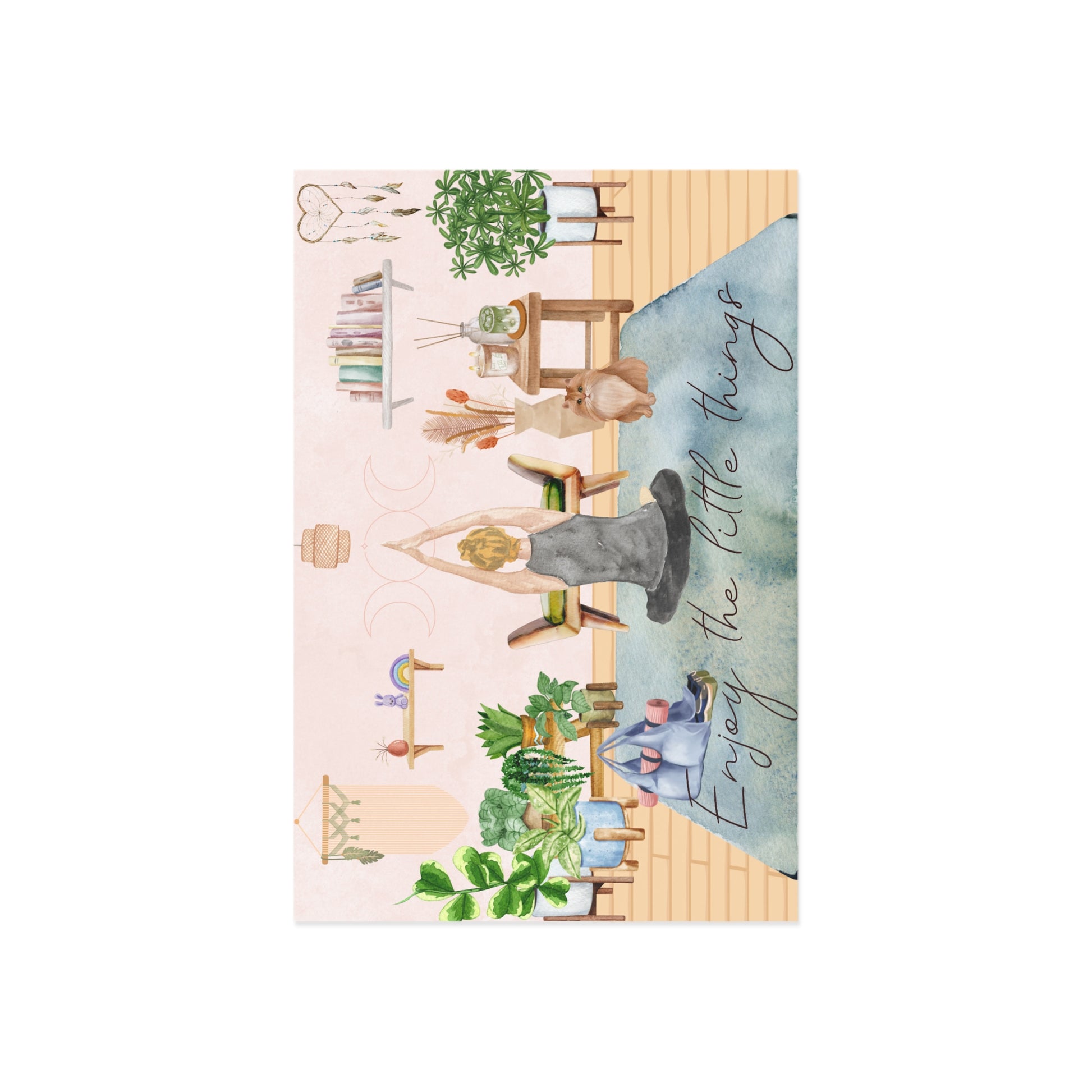 The Dreamer's Bookshop "Yoga" Enjoy the Little Things Card - The Dreamer's Bookshop.