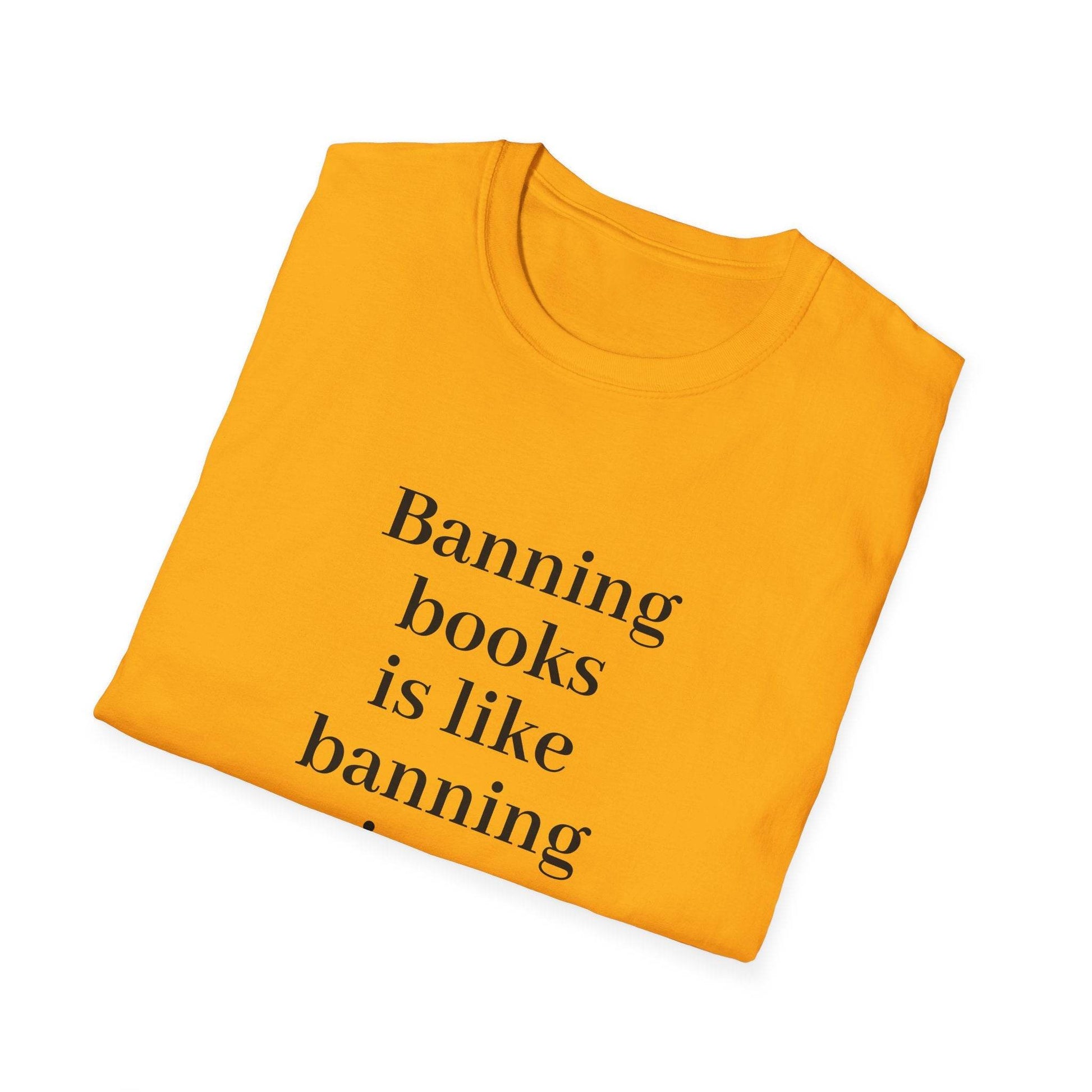 Unisex Softstyle T-Shirt - 'Banning Books' - The Dreamer's Bookshop.