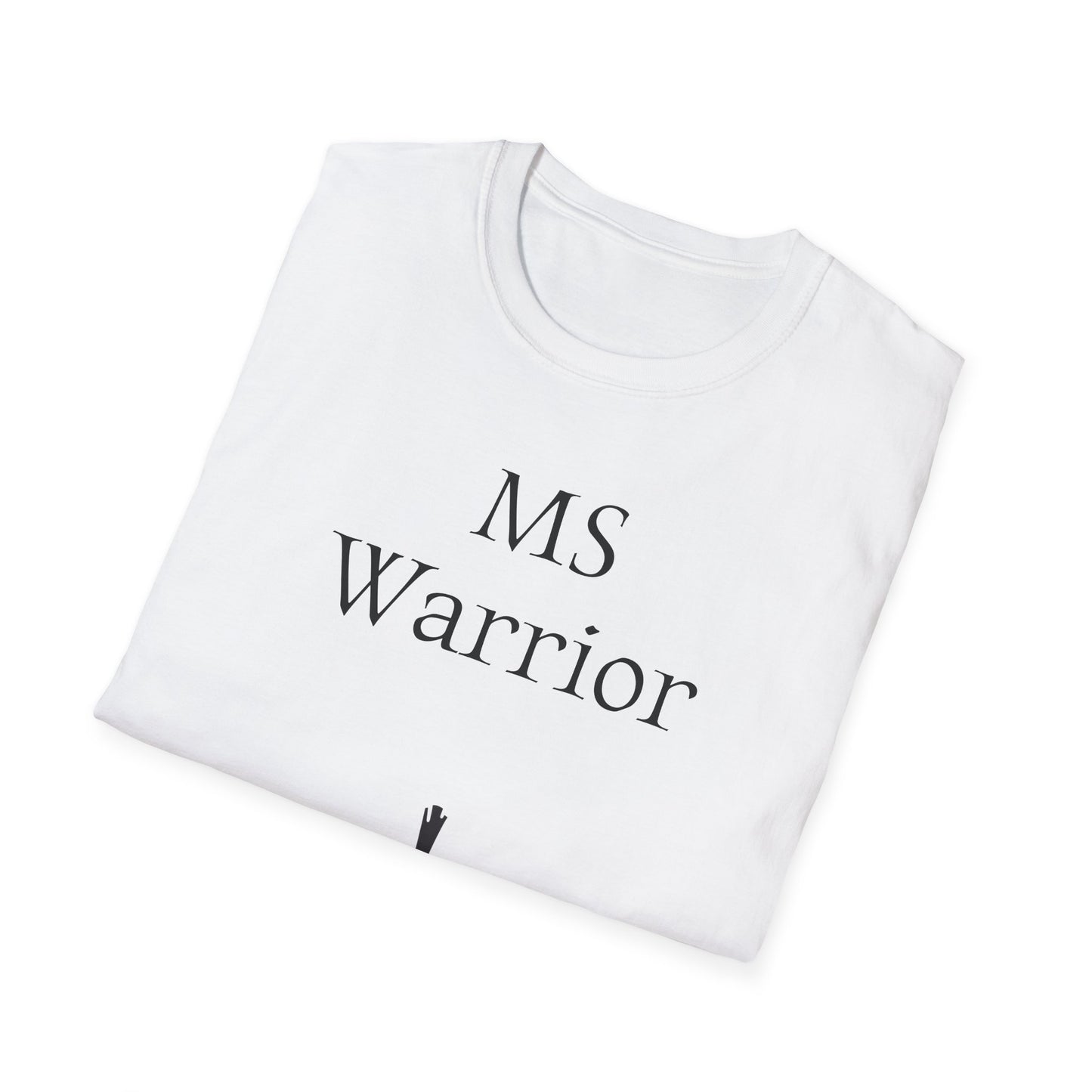 M.S. Warrior Unisex Softstyle T-Shirt - Empowering Graphic Tee for Women's Health Awareness