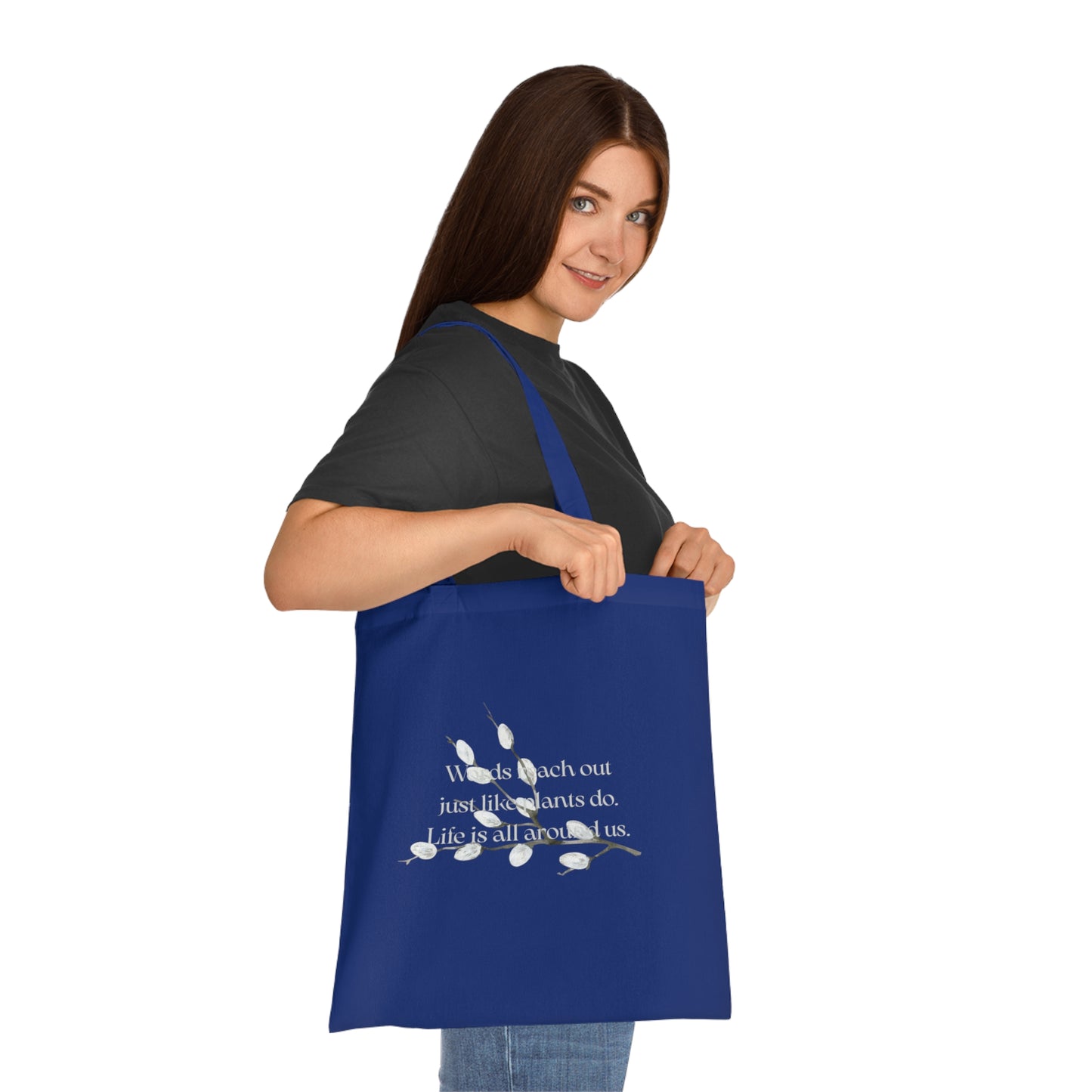 Inspirational Cotton Tote Bag - "Words Reach Out" by The Dreamer's Bookshop