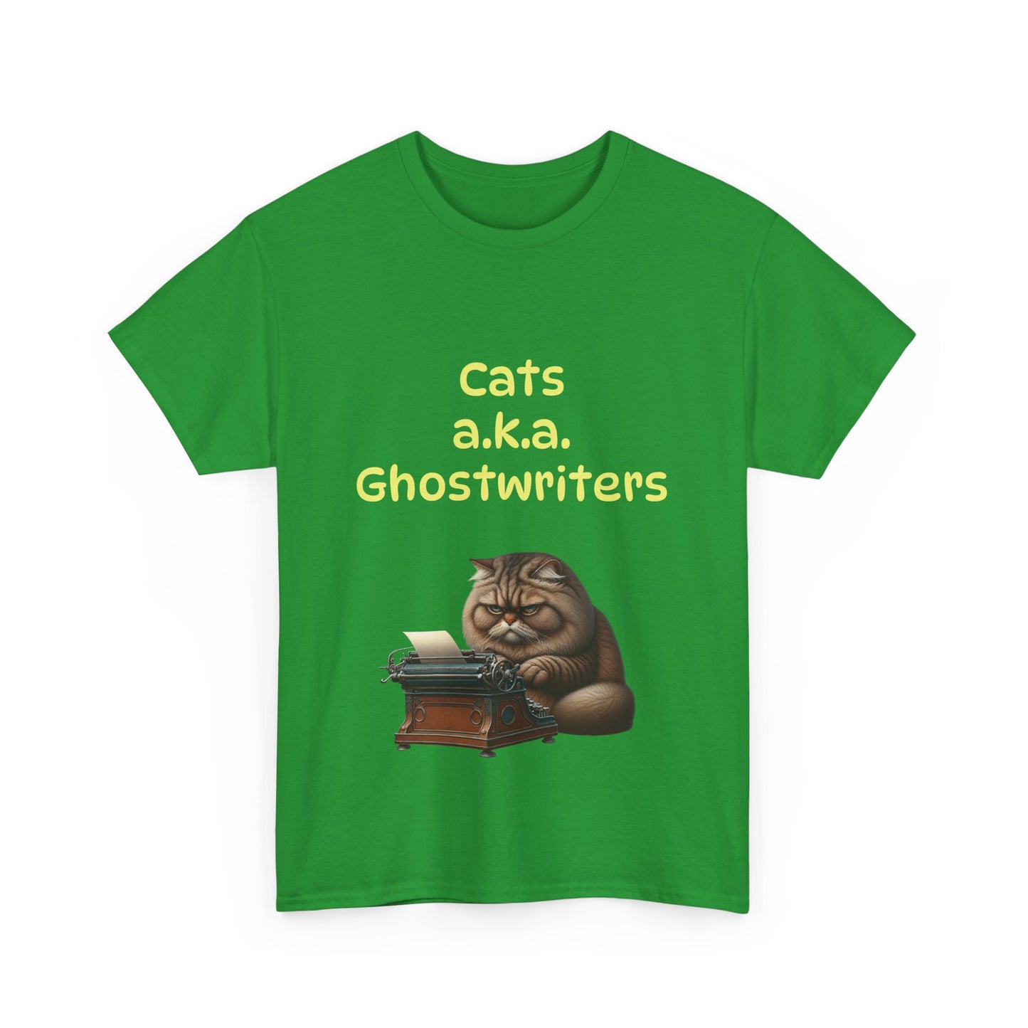 Book Lover's Unisex Heavy Cotton Tee - "Cats Ghostwriters" - The Dreamer's Bookshop.
