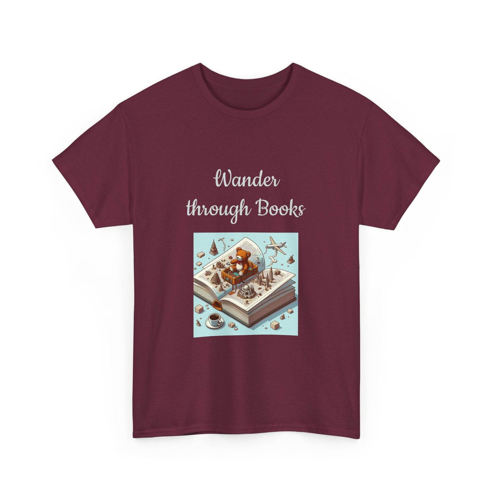 Wander -A Unisex Heavy Cotton Tee - Perfect for Book Lovers - The Dreamer's Bookshop.