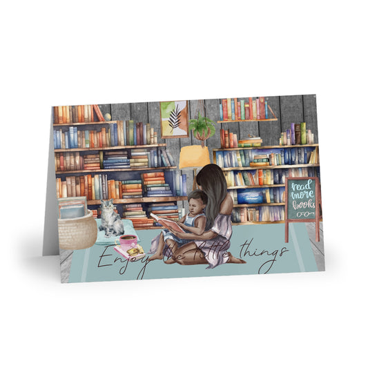 The Dreamer's Bookshop "Mom Reading" Enjoy the Little Things Card - The Dreamer's Bookshop.