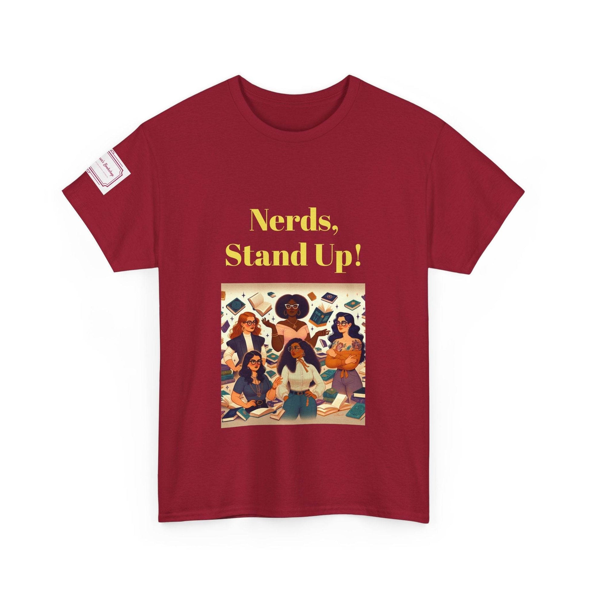 Nerds Stand Up - Graphic Unisex Heavy Cotton Tee - Book Lovers - The Dreamer's Bookshop.