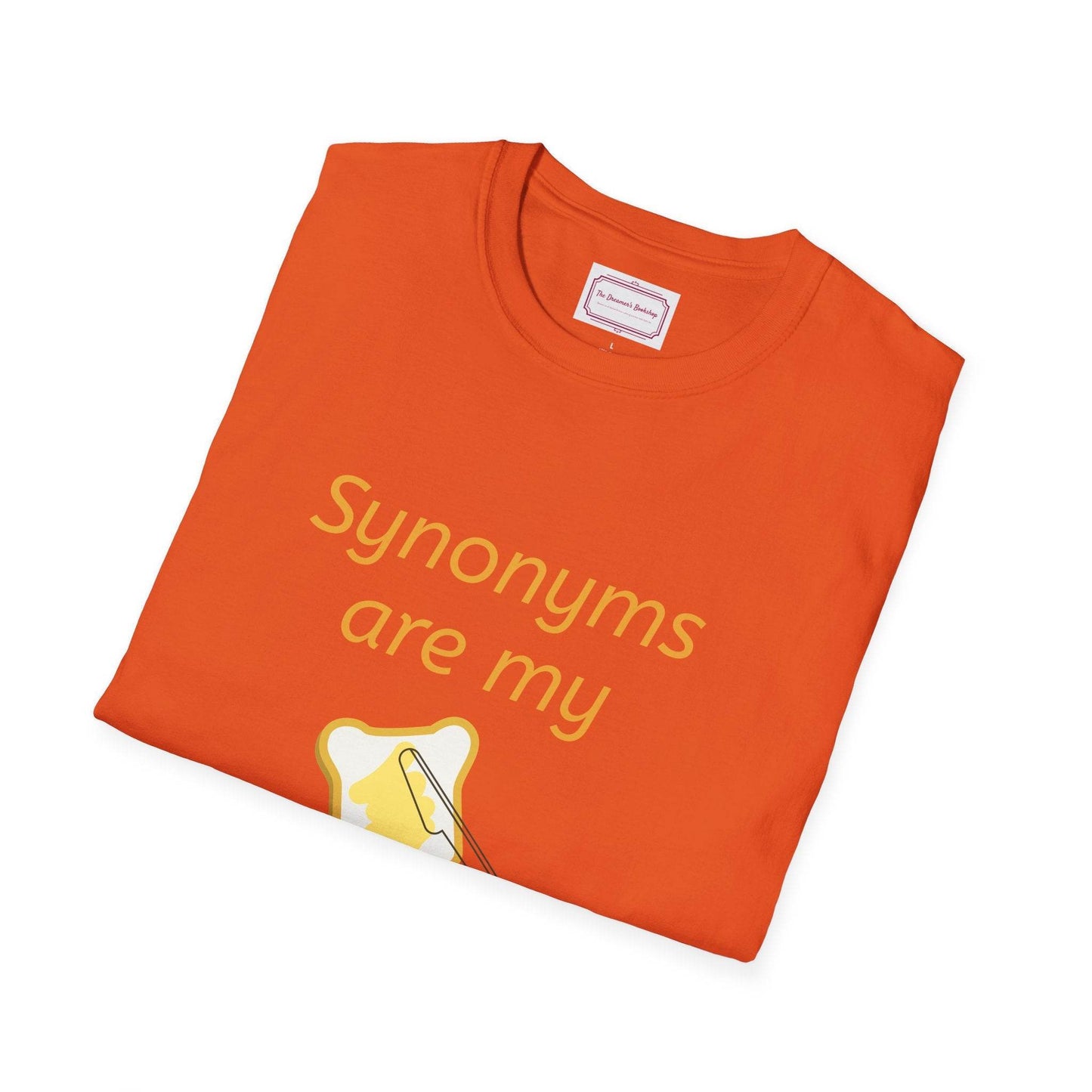 Synonyms Are My Jam Unisex Softstyle T-Shirt - Perfect Gift for Word Lovers - The Dreamer's Bookshop.