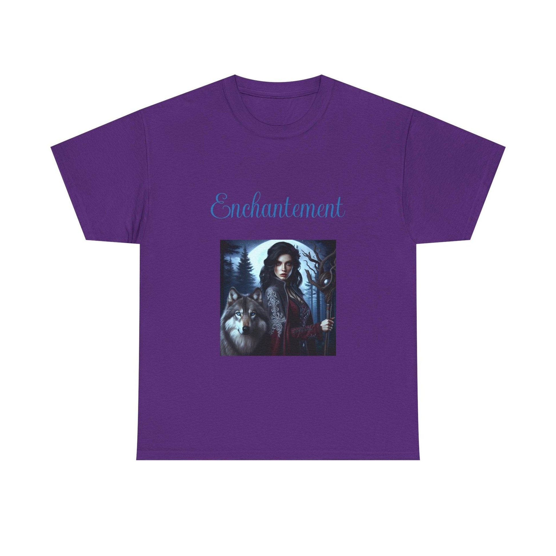Enchanted Wolf Unisex Heavy Cotton Tee - The Dreamer's Bookshop.