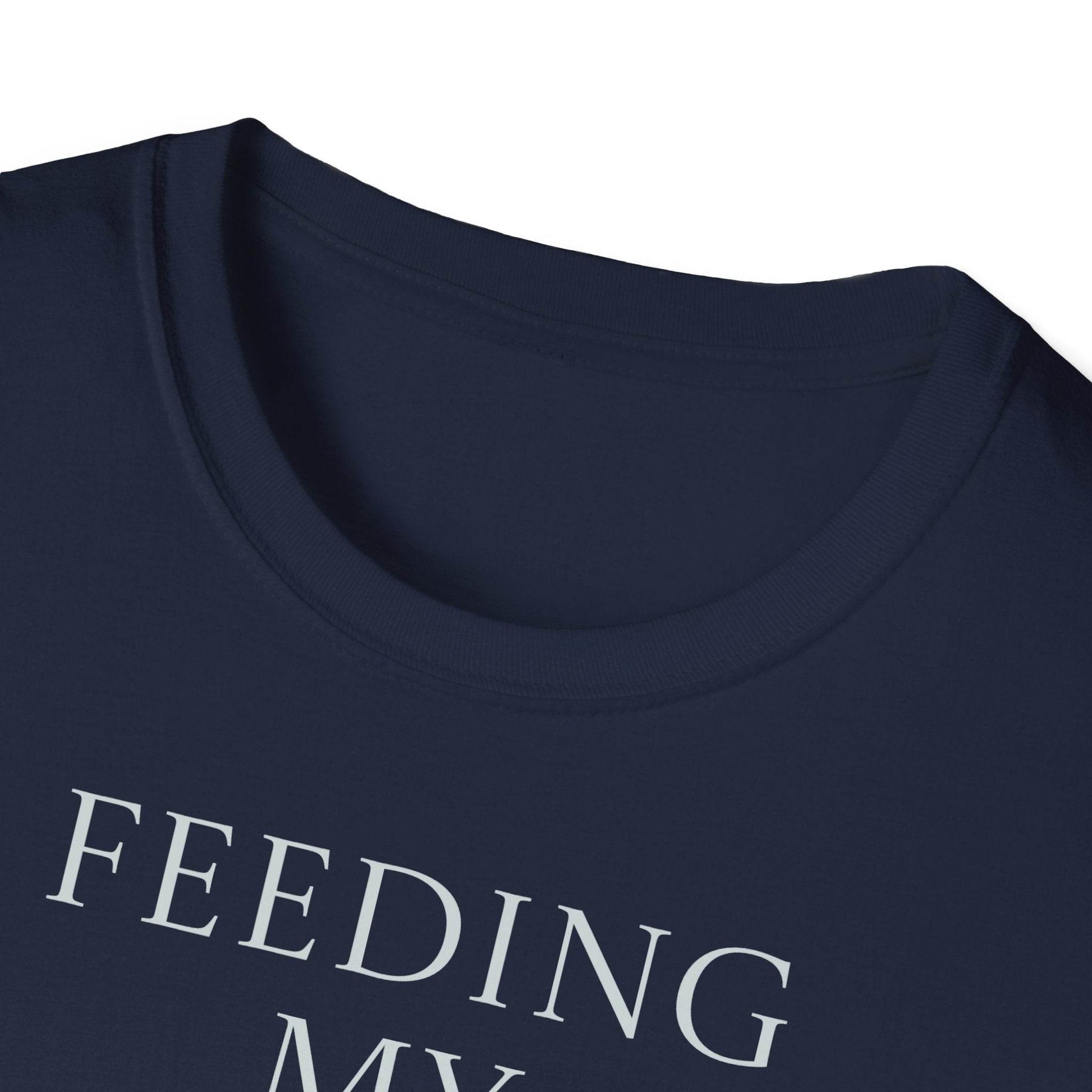 Inspirational Unisex Softstyle T-Shirt - 'Feeding' Book Lover Design - The Dreamer's Bookshop.