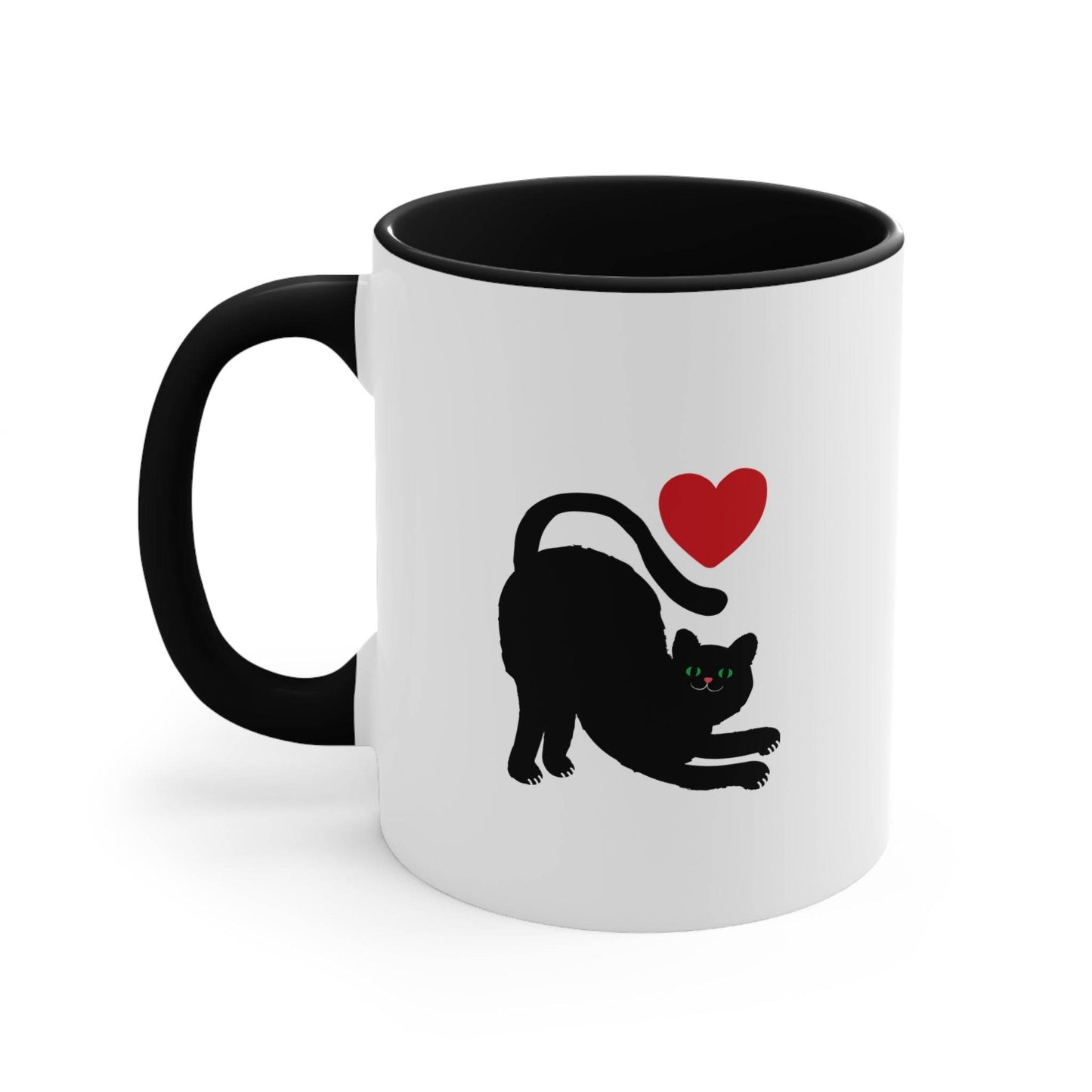 Funny Cat Love Accent Mug - 11oz Drink your Tea Cup - The Dreamer's Bookshop.