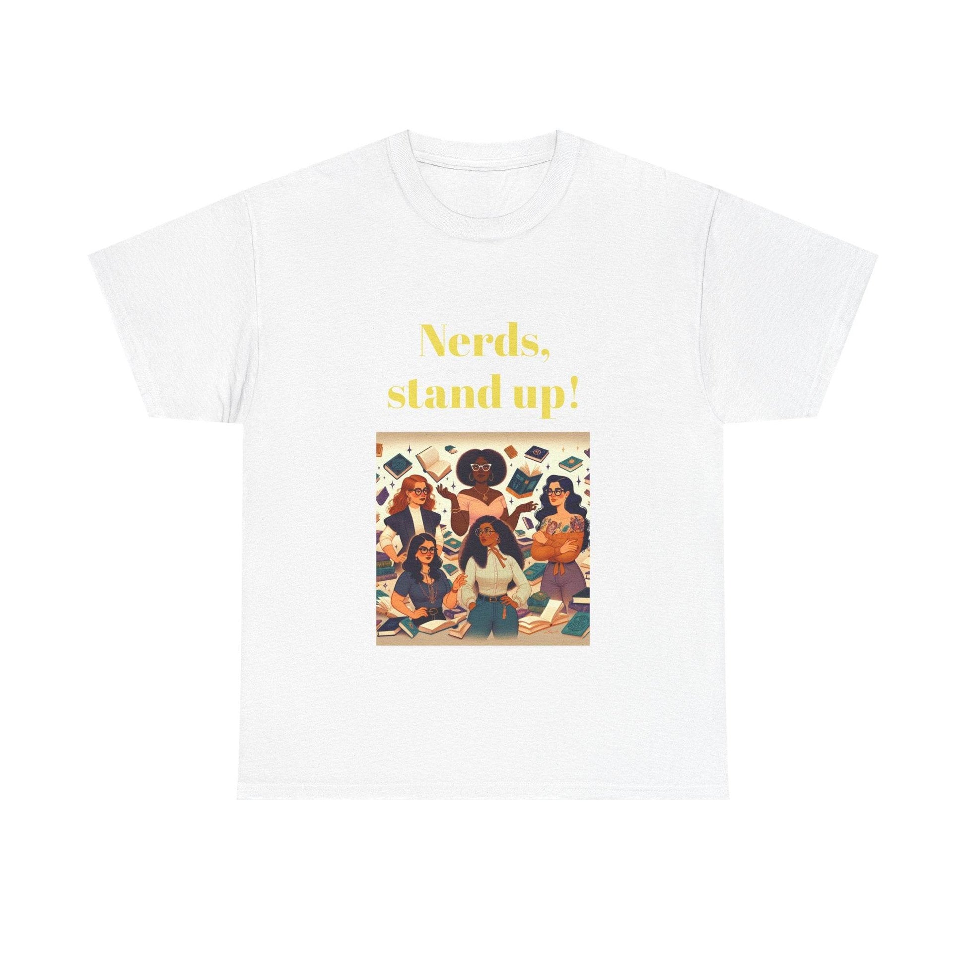 Nerds Stand Up - Unisex Heavy Cotton Tee - Book Lovers - The Dreamer's Bookshop.