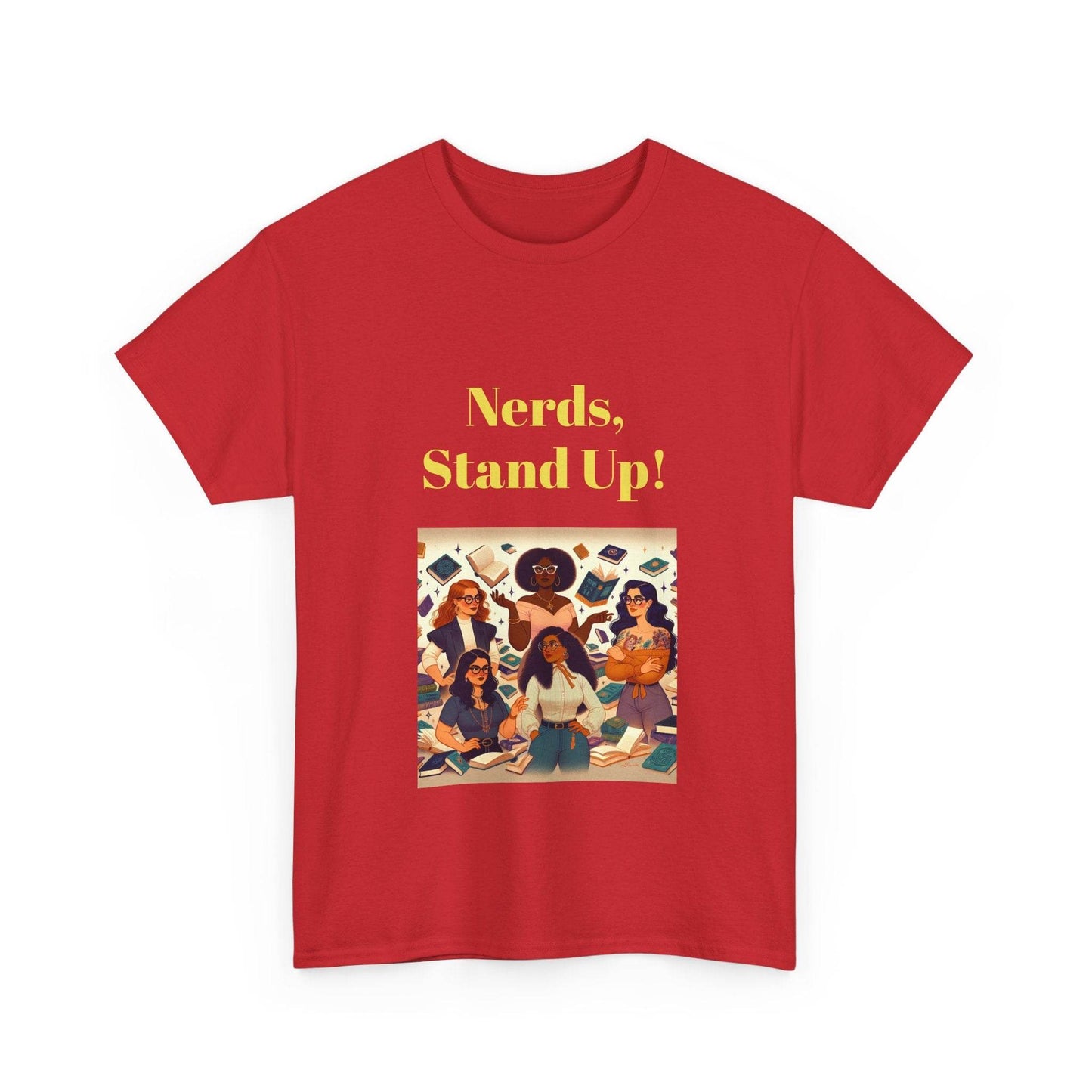 Nerds Stand Up - Unisex Heavy Cotton Tee - Book Lovers - The Dreamer's Bookshop.