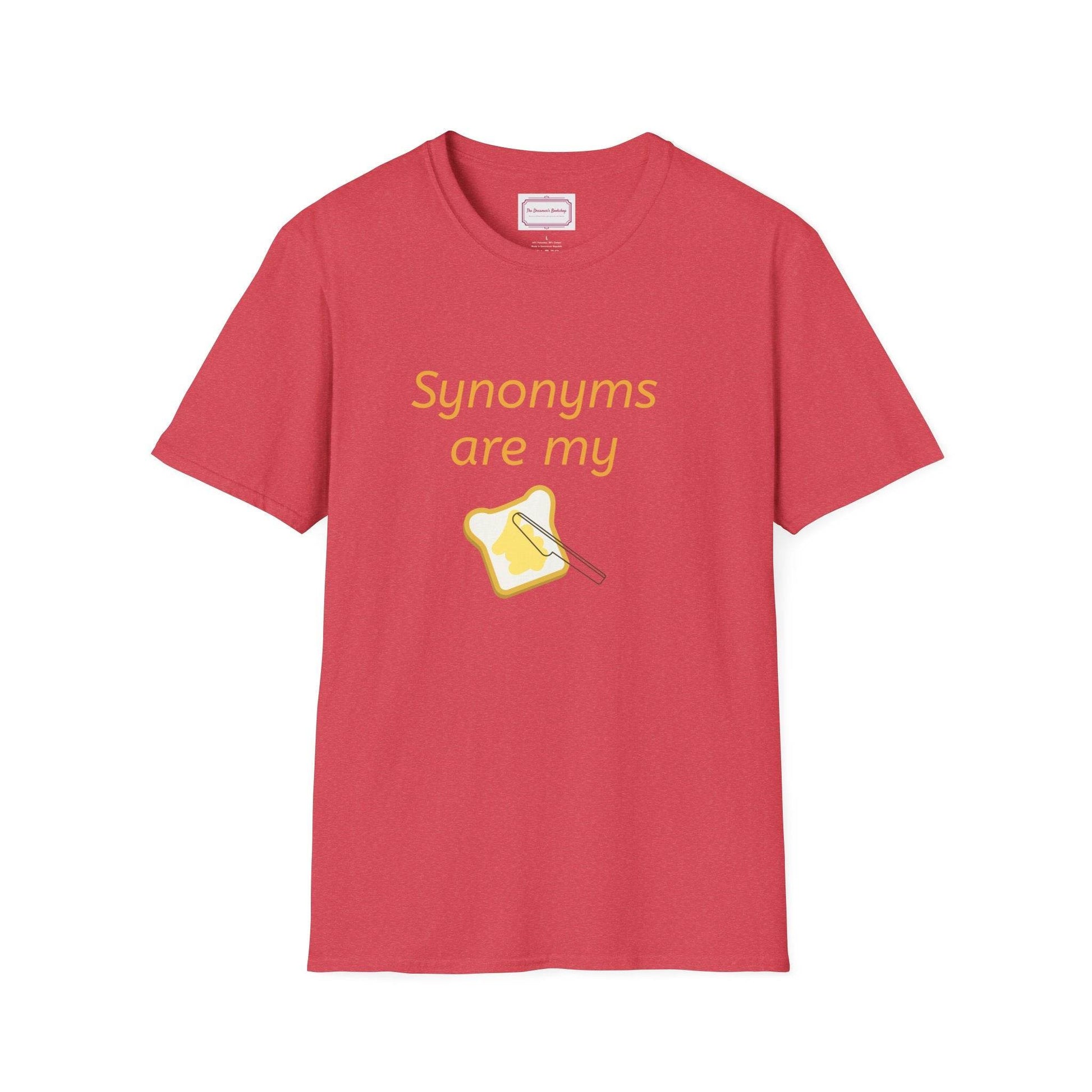 Synonyms Are My Jam Unisex Softstyle T-Shirt - Perfect Gift for Word Lovers - The Dreamer's Bookshop.
