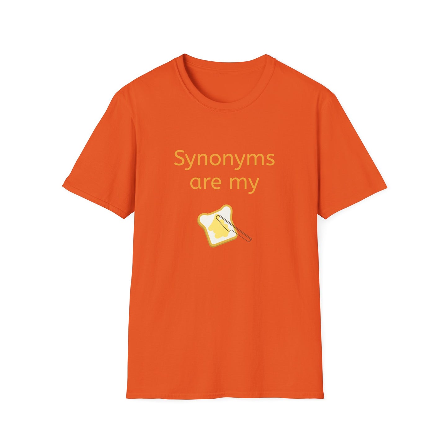 Unisex Softstyle T-Shirt - "Synonyms are my Jam" for Language Lovers - The Dreamer's Bookshop.