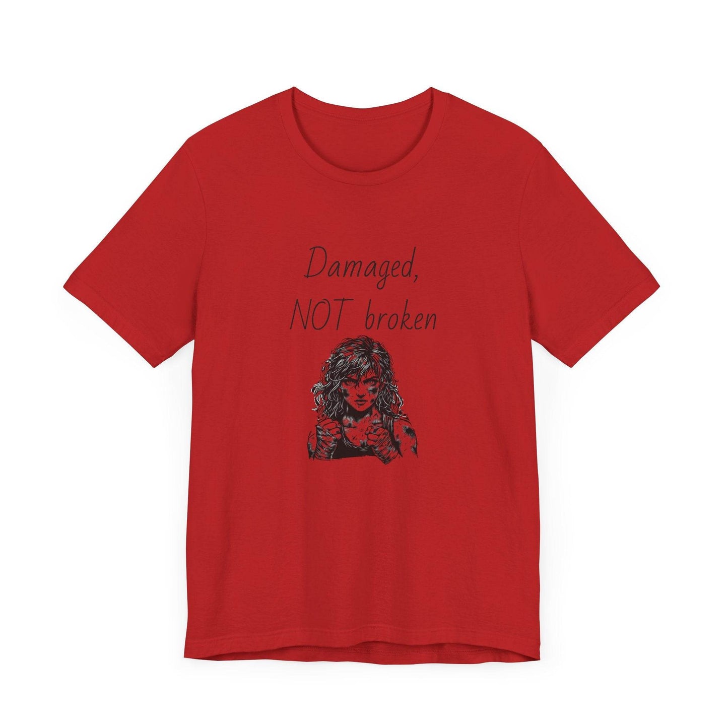 Damaged, NOT broken Inspirational T-Shirt | Unisex Short Sleeve Tee - The Dreamer's Bookshop.