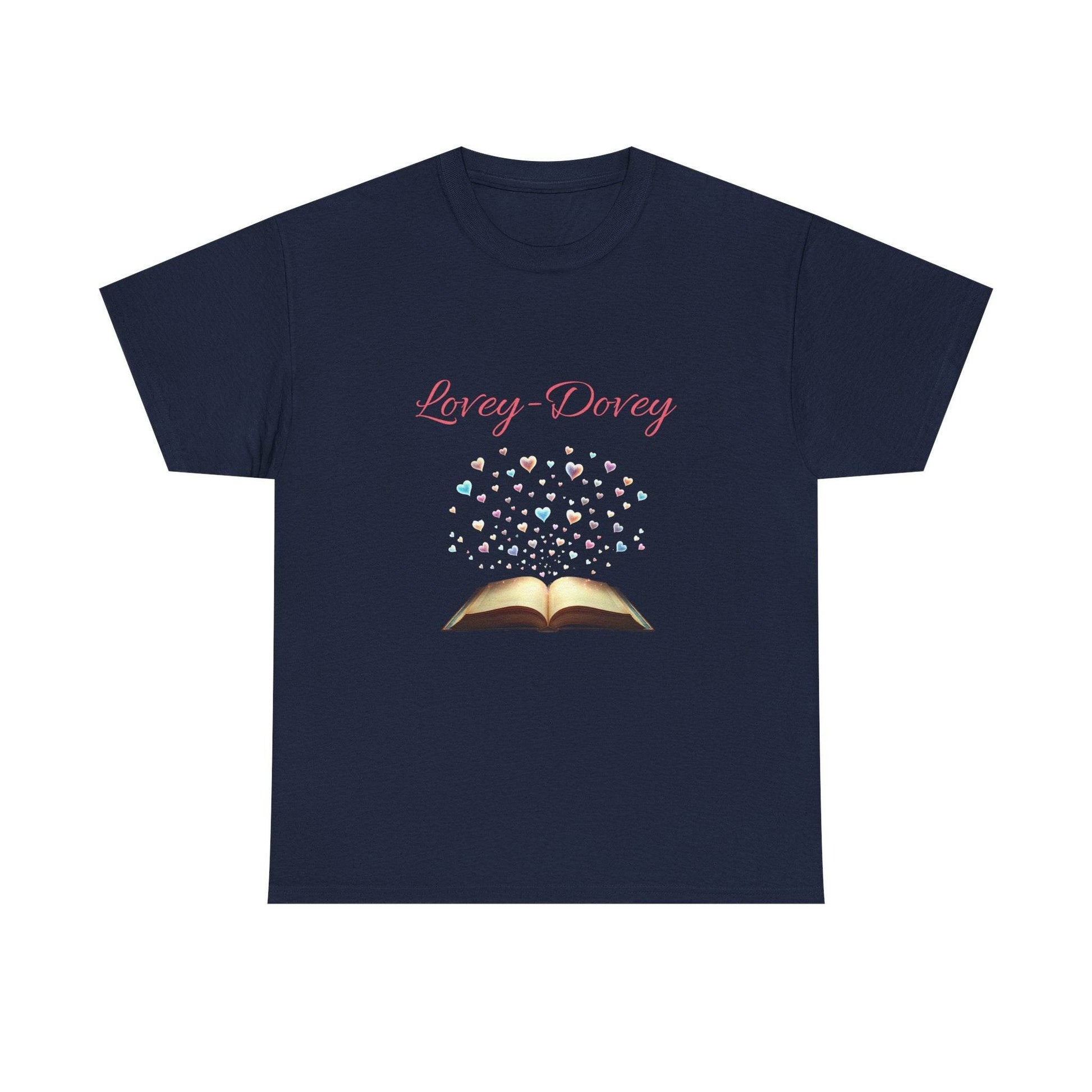 Lovey-Dovey - Graphic Tee - Unisex Heavy Cotton T-Shirt for Book Lovers - The Dreamer's Bookshop.