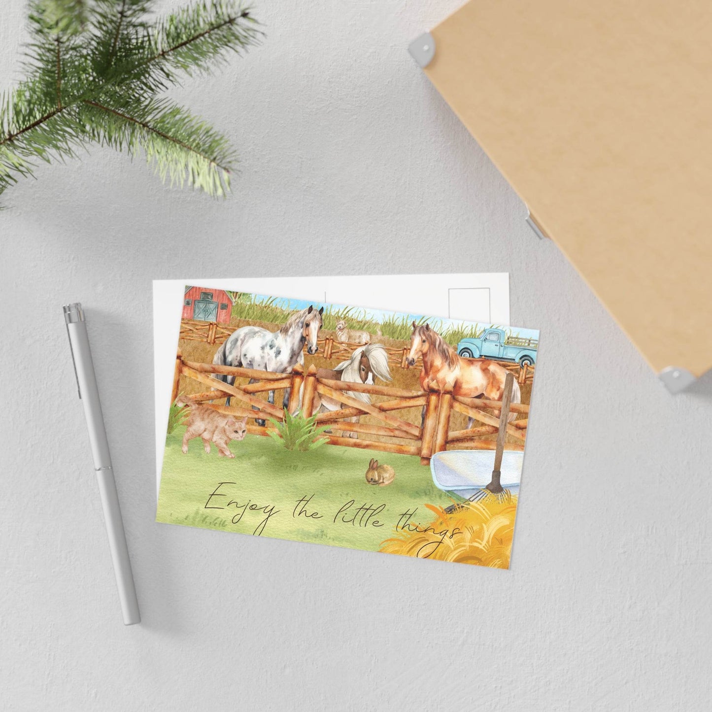 The Dreamer's Bookshop "Horse stable" Enjoy the Little Things Card - The Dreamer's Bookshop.