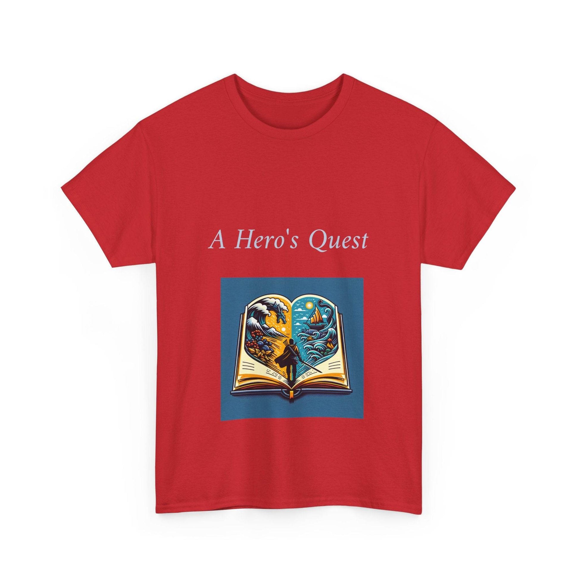 Adventure - Unisex Heavy Cotton Tee - Hero's Quest - The Dreamer's Bookshop.