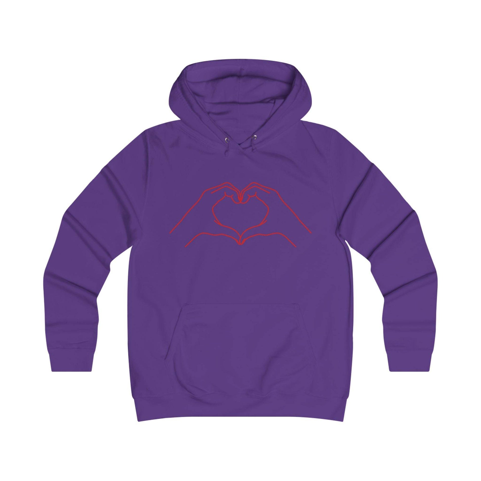 Girlie Heart & Dreams College Hoodie - Cozy Style for women - The Dreamer's Bookshop.