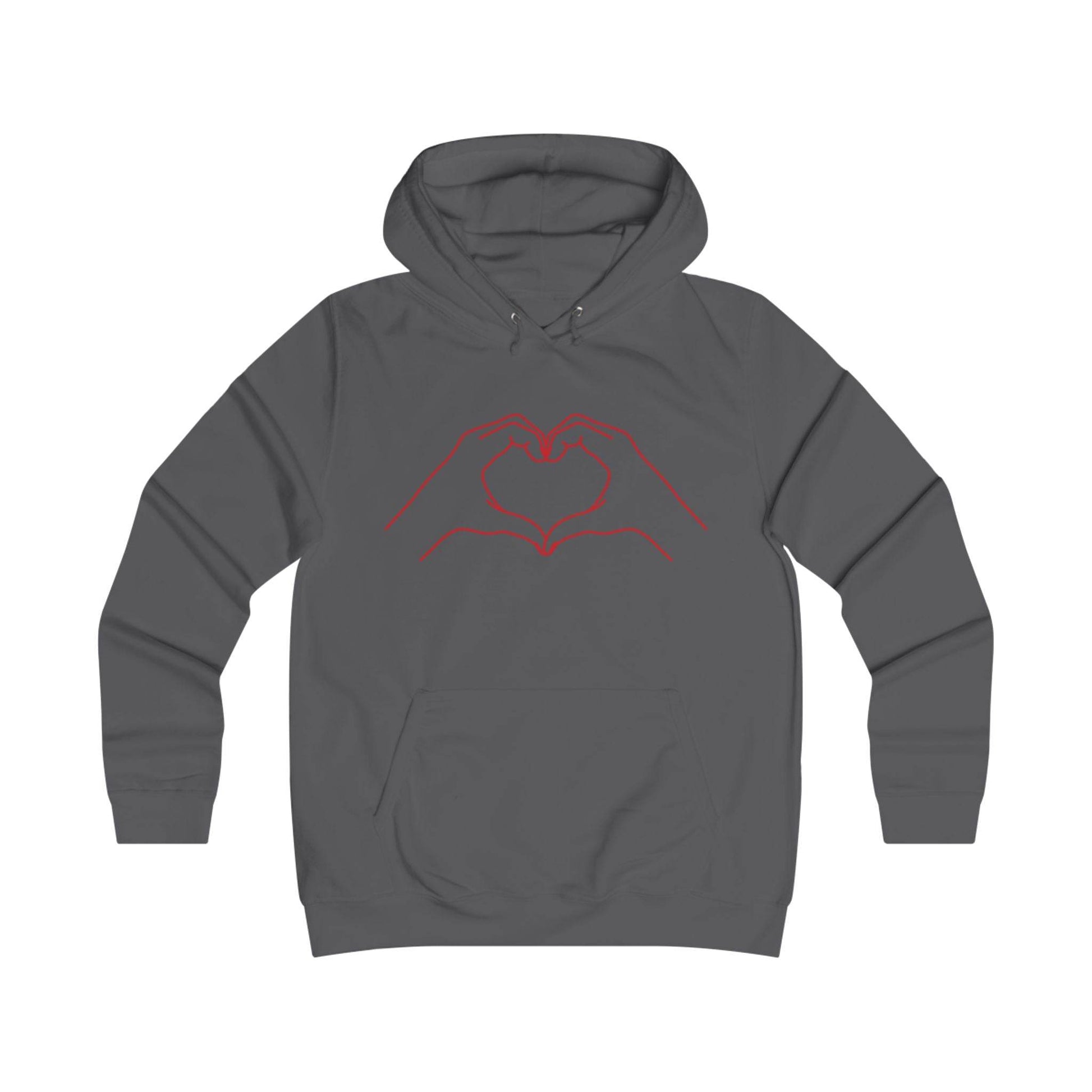 Girlie Heart & Dreams College Hoodie - Cozy Style for women - The Dreamer's Bookshop.