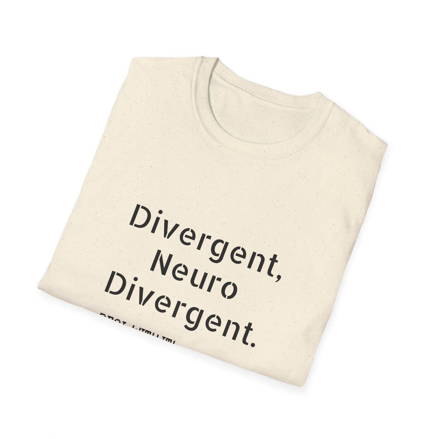 Divergent Neuro T-Shirt - Unisex Softstyle Tee for Neurodivergent Pride - The Dreamer's Bookshop.