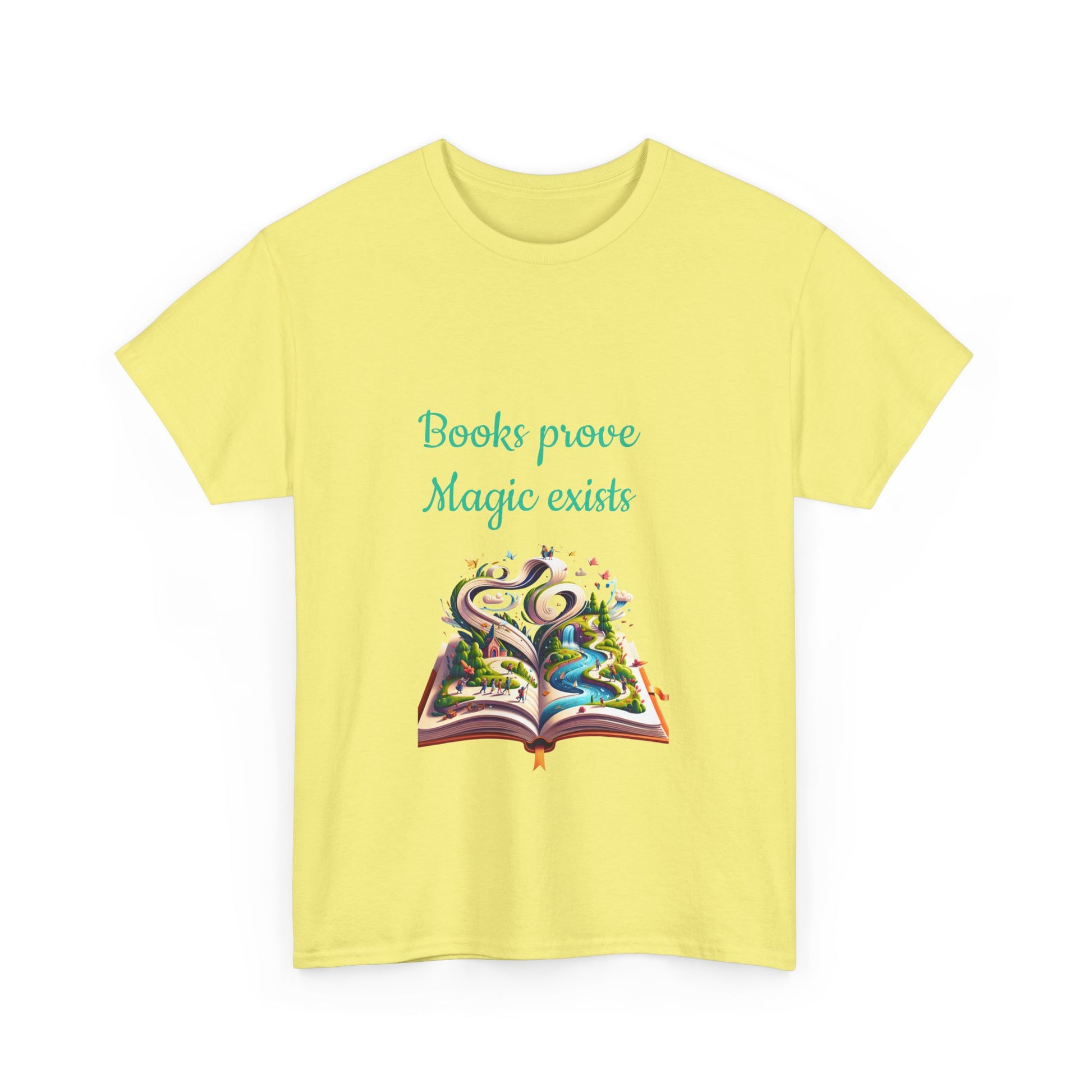 Book Lover's Unisex Heavy Cotton Tee - "Magic Exists" - The Dreamer's Bookshop.