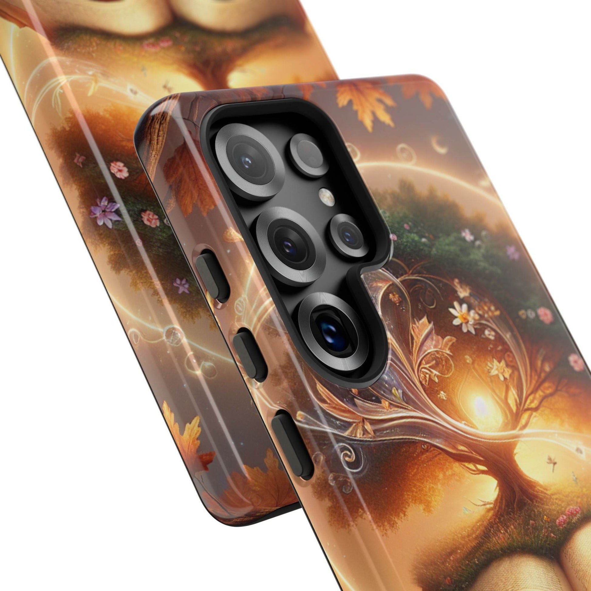 Nature-Inspired iPhone & Samsung Phone Case with Tree of Life Design - The Dreamer's Bookshop.