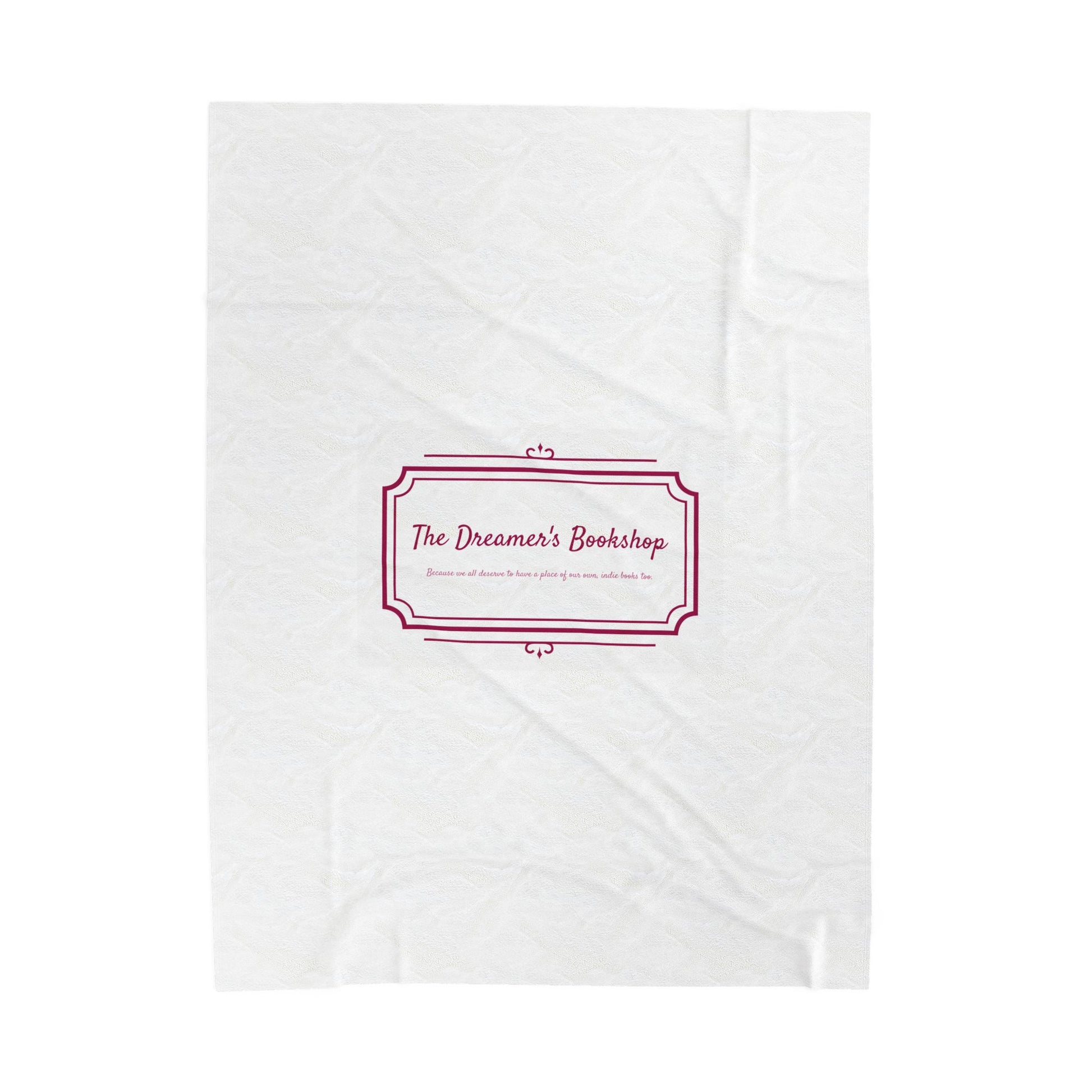 Cozy Velveteen Plush Blanket - "The Dreamer's Bookshop" Design - Perfect for Book Lovers and Cozy Nights - The Dreamer's Bookshop.