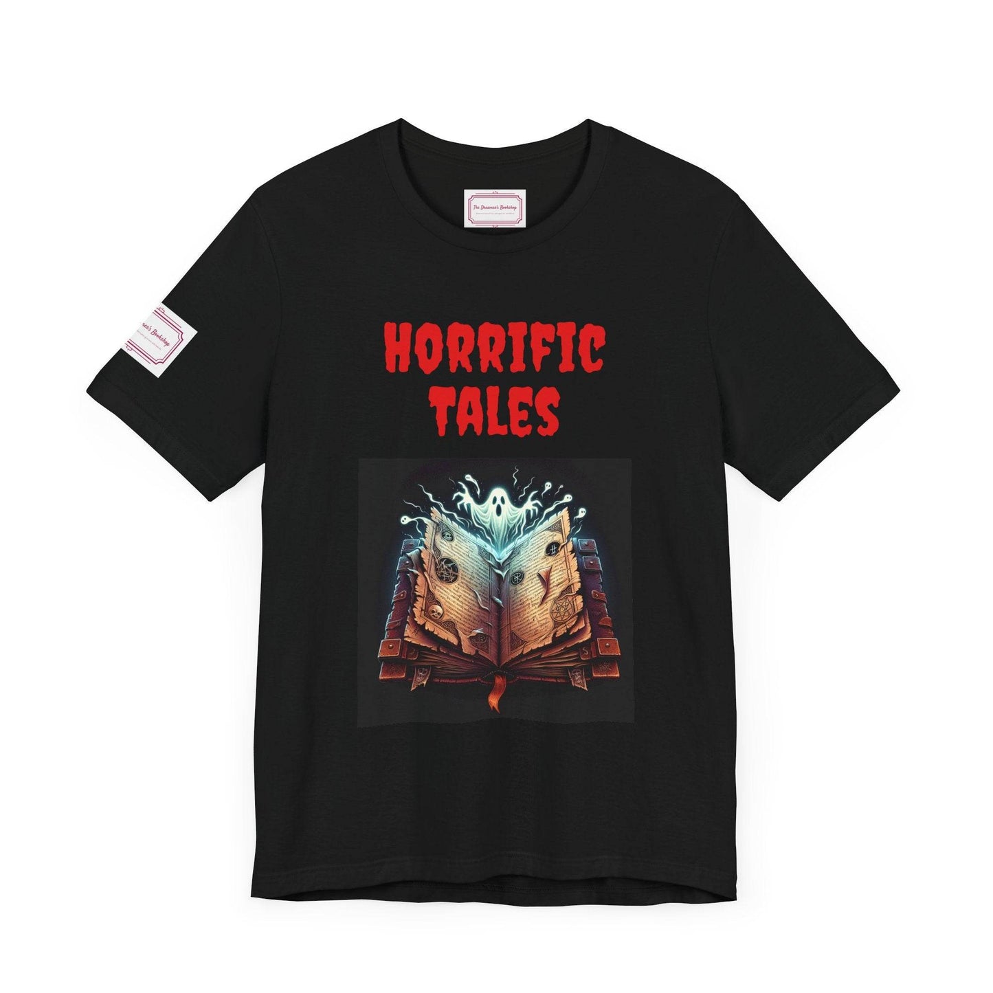 Horrific Tales Tee - Fun Short Sleeve Shirt for Writers & Book Lovers - The Dreamer's Bookshop.