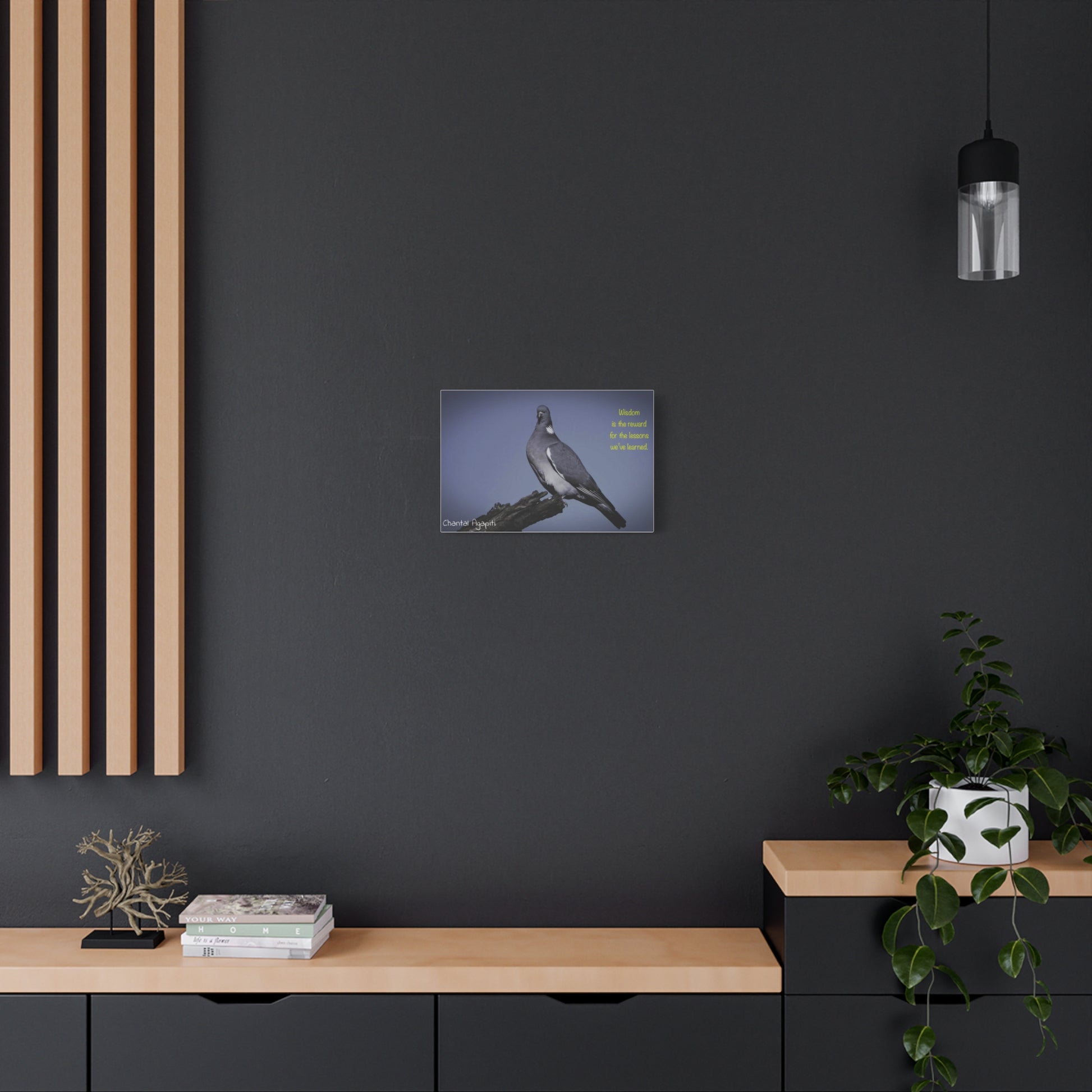 Inspirational Bird Canvas Art - "Wisdom is the Reward" - The Dreamer's Bookshop.
