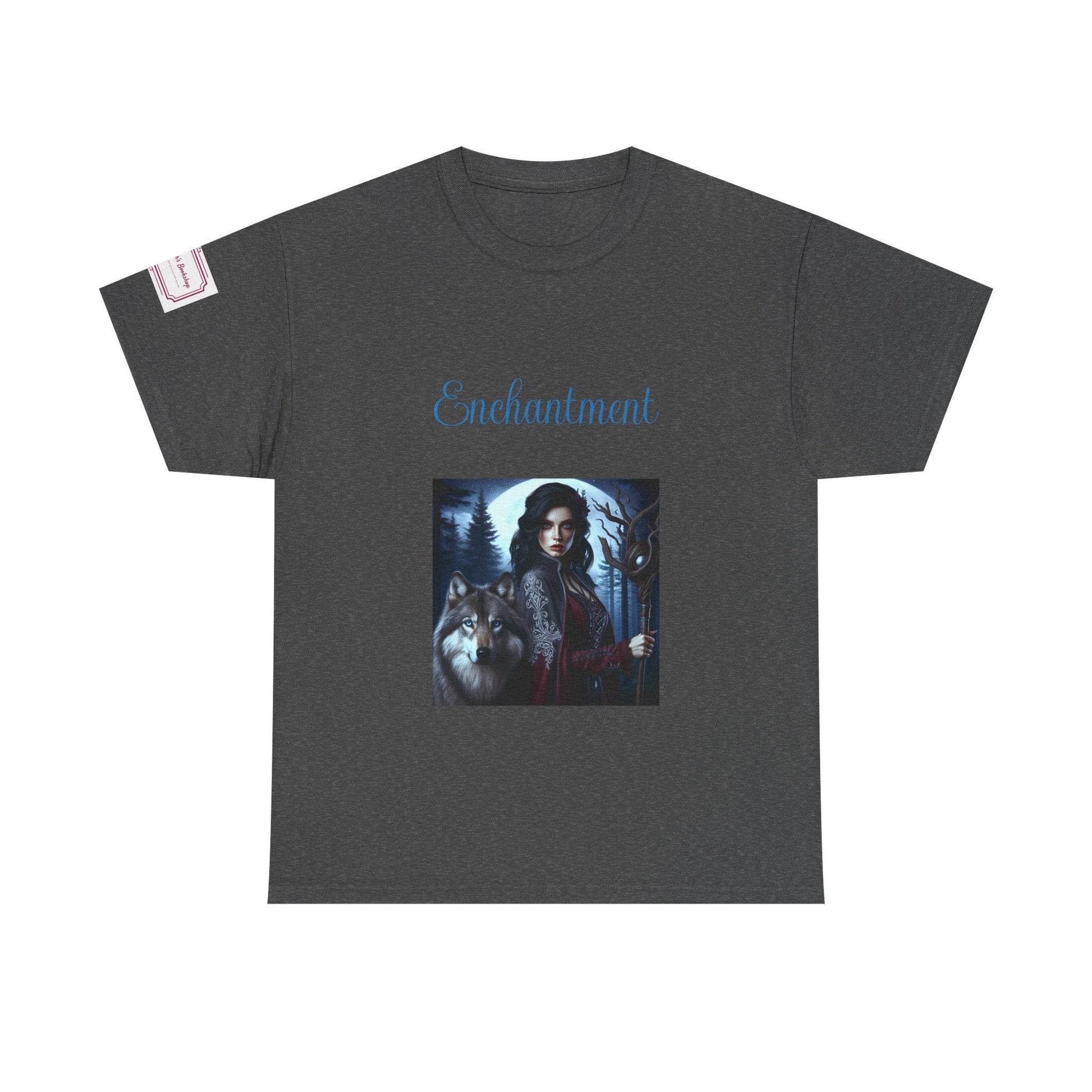 Enchanting Wolf Graphic Unisex Heavy Cotton Tee - The Dreamer's Bookshop.