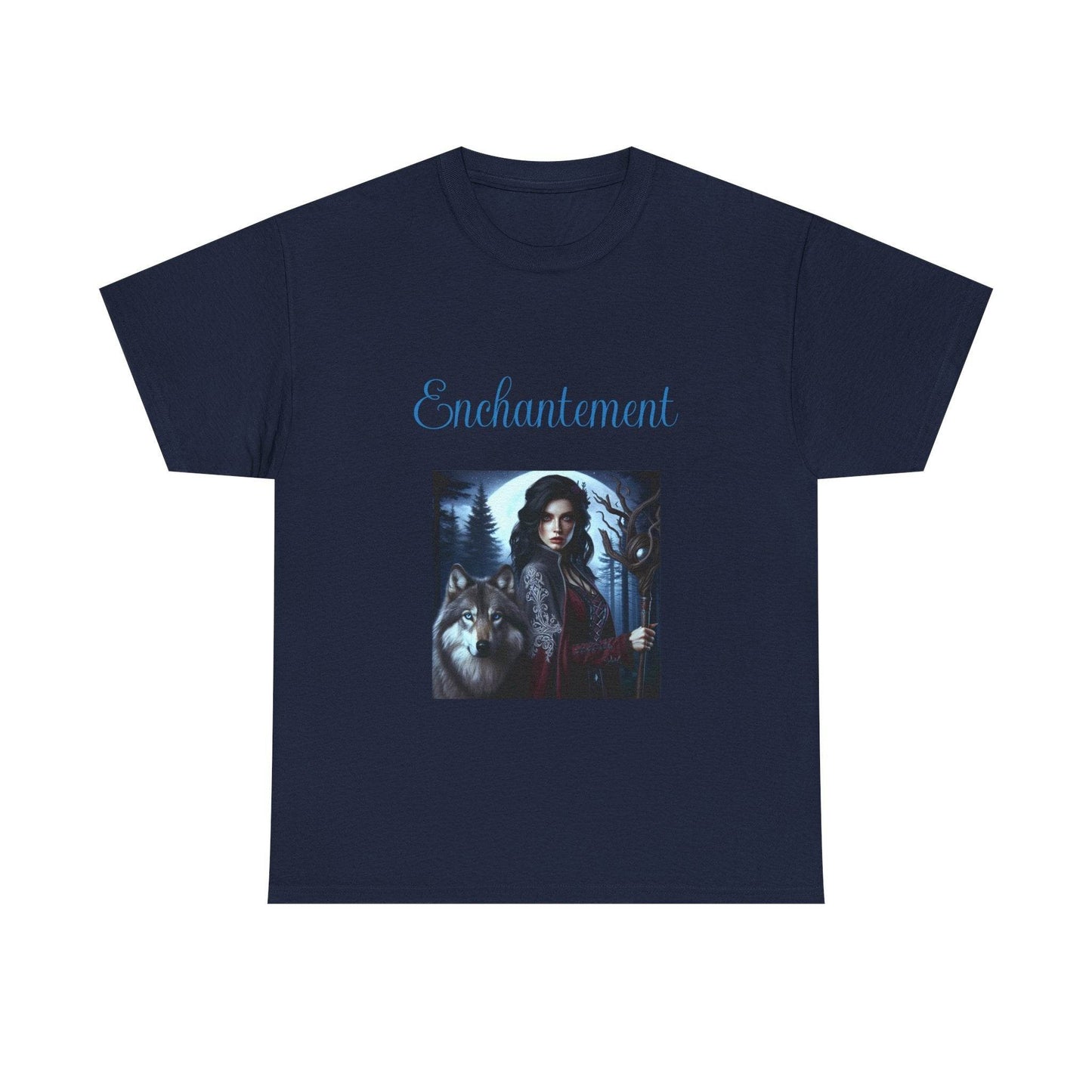 Enchanted Wolf Unisex Heavy Cotton Tee - The Dreamer's Bookshop.