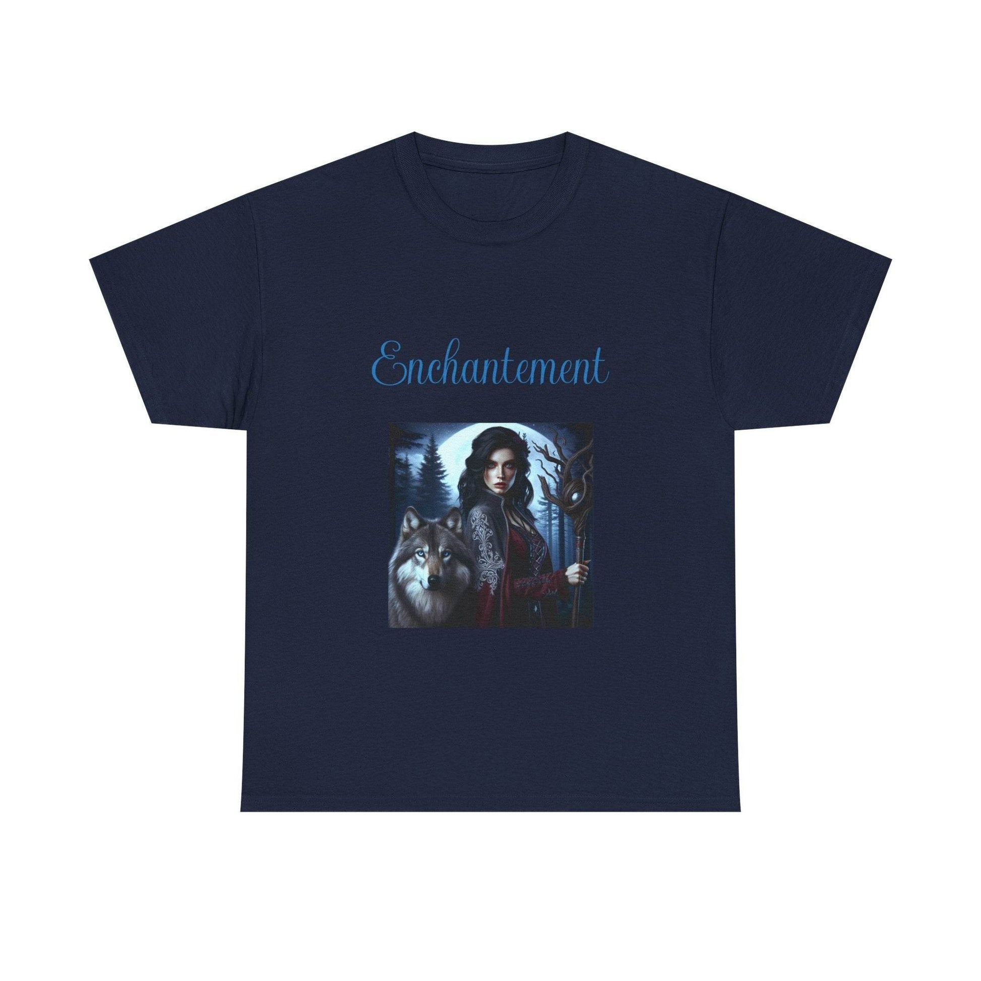 Enchanted Wolf Unisex Heavy Cotton Tee - The Dreamer's Bookshop.