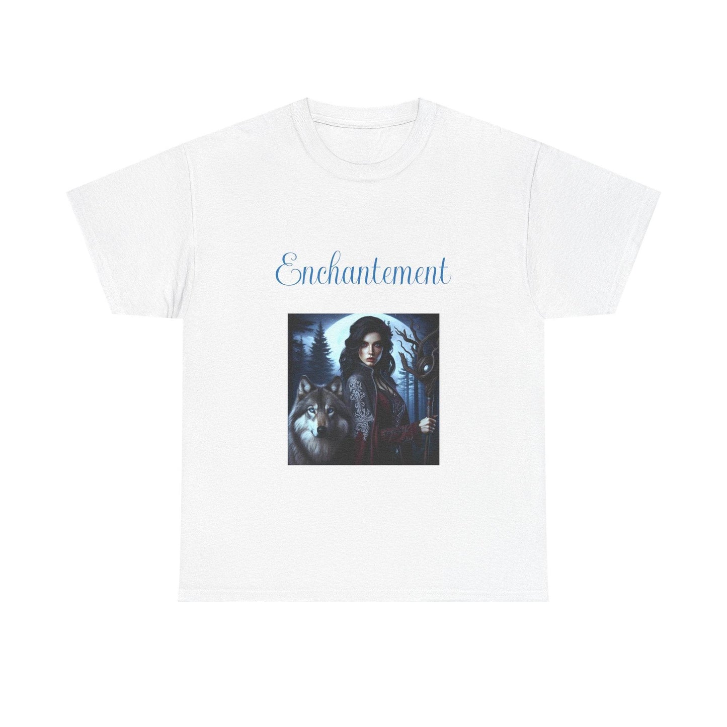 Enchanted Wolf Unisex Heavy Cotton Tee - The Dreamer's Bookshop.