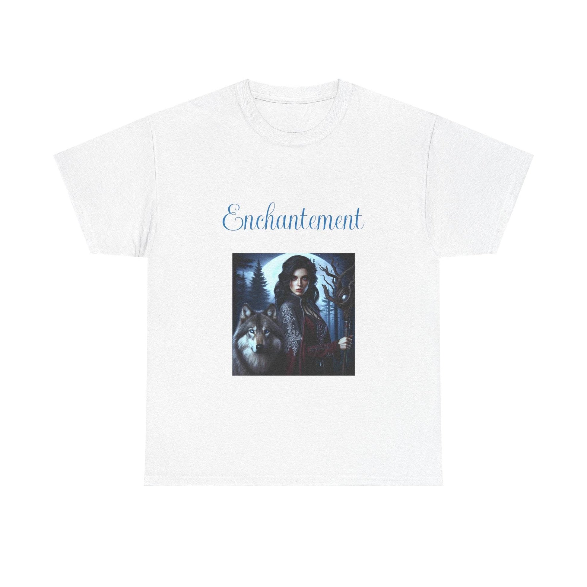 Enchanted Wolf Unisex Heavy Cotton Tee - The Dreamer's Bookshop.