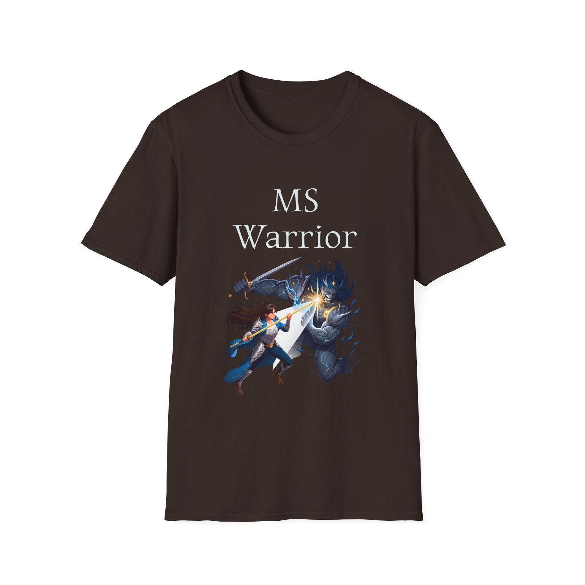 M.S. Warrior Unisex Softstyle T-Shirt - Empowering Battle for Women's Health - The Dreamer's Bookshop.