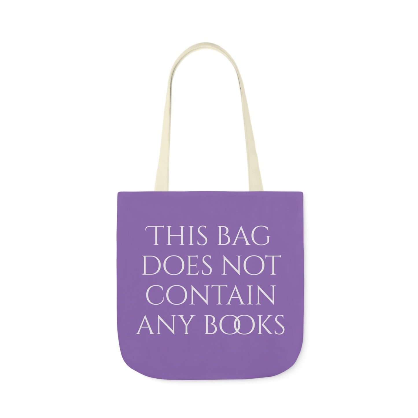 Funny Canvas Tote Bag - "This Bag Does Not Contain Any Books" - 5-Color Straps - The Dreamer's Bookshop.