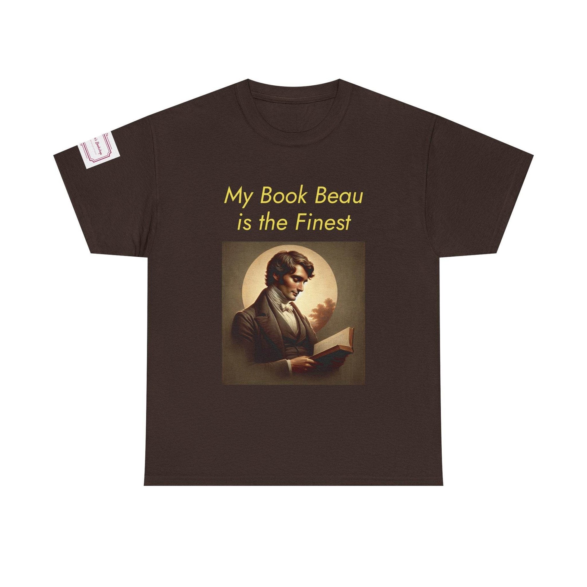 Literary Lovers Unisex Heavy Cotton Tee - 'My Book Beau is the Finest' - The Dreamer's Bookshop.