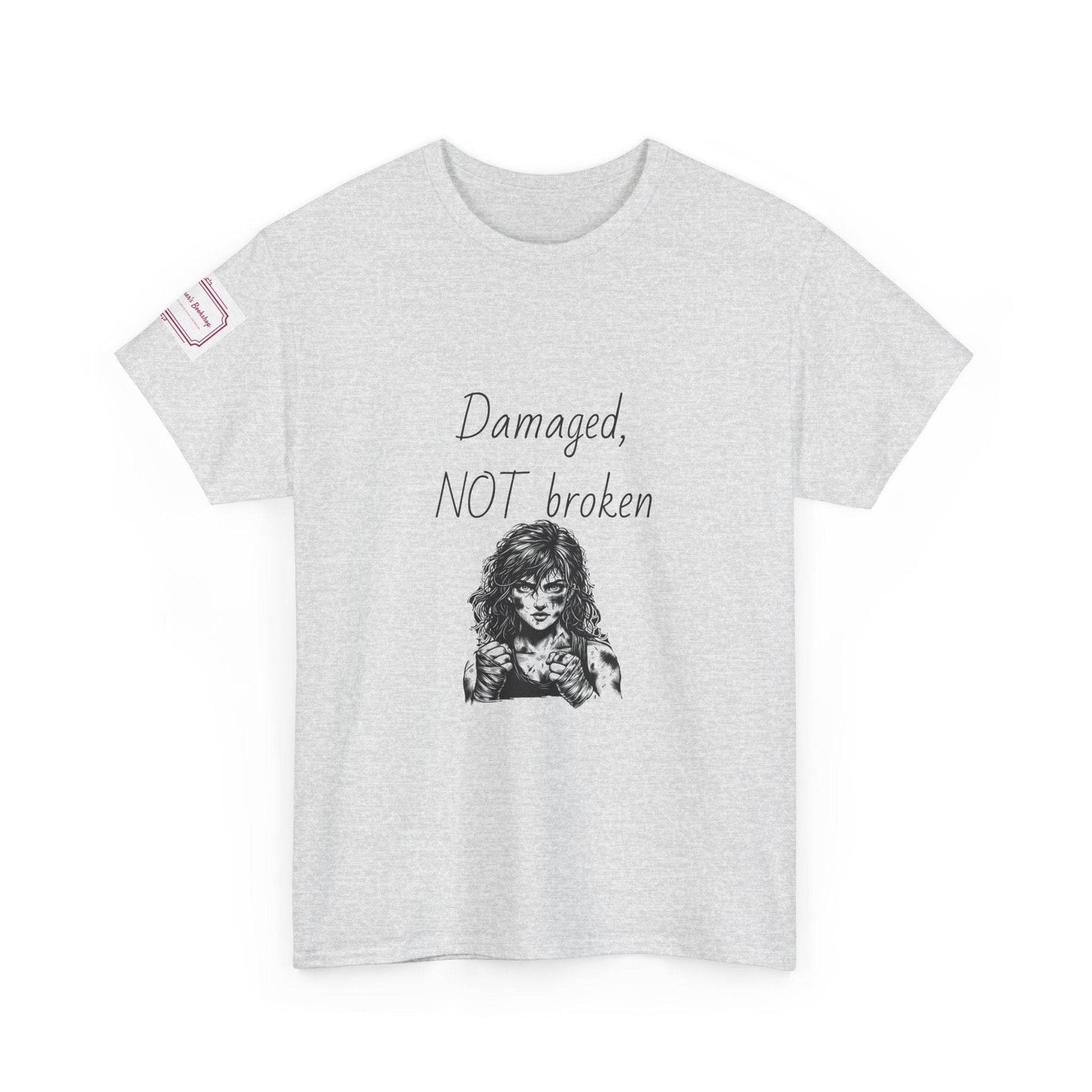 Damaged, NOT broken - Inspirational Unisex Heavy Cotton Tee - The Dreamer's Bookshop.