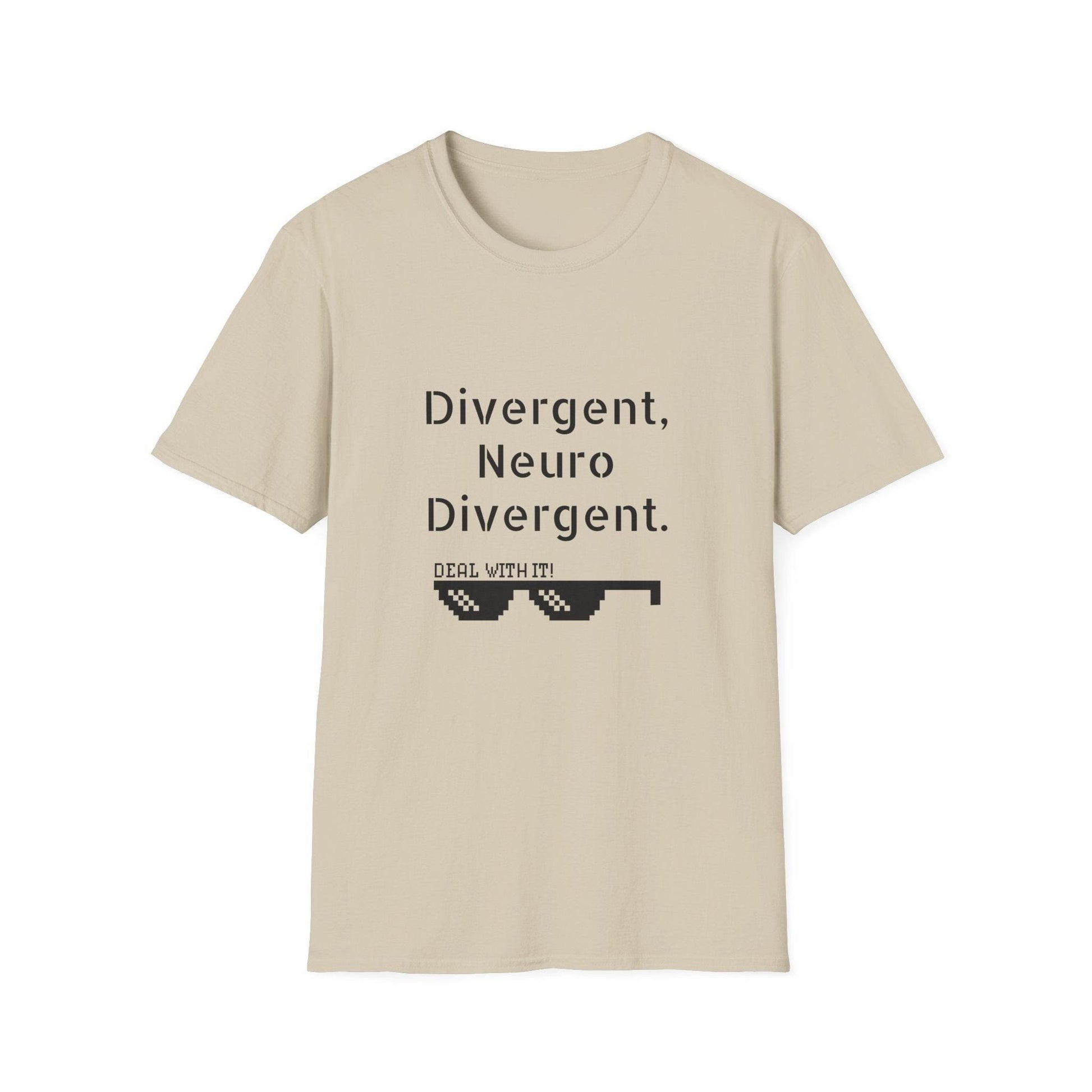 Divergent Neuro T-Shirt - Unisex Softstyle Tee for Neurodivergent Pride - The Dreamer's Bookshop.